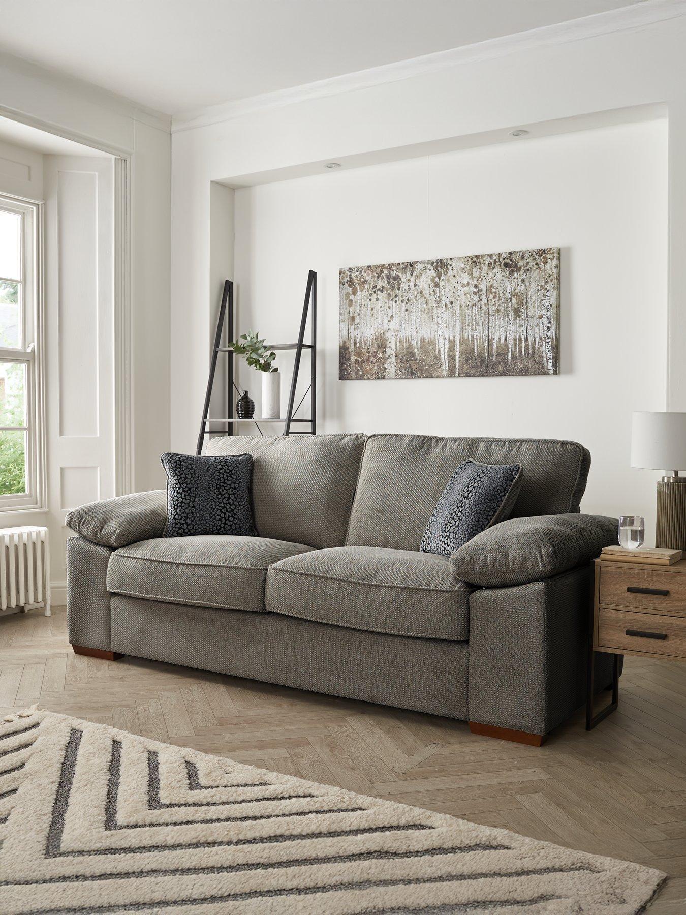 The Very Collection Dexter 3 Seater Fabric Sofa + Chair