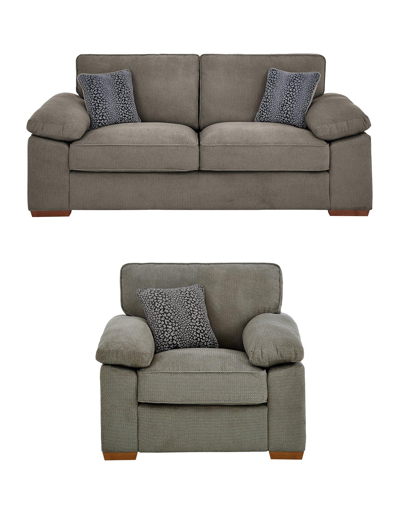 Image 1 of 4 of The Very Collection Dexter 3 Seater Fabric Sofa + Chair