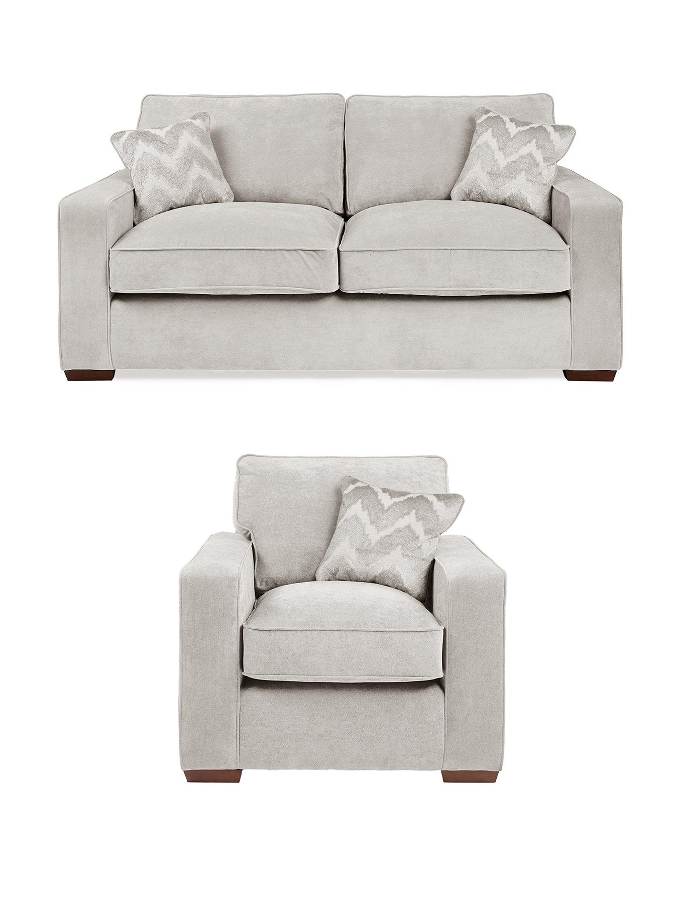 Image 1 of 6 of The Very Collection Jenna 3 Seater Fabric Sofa + Chair
