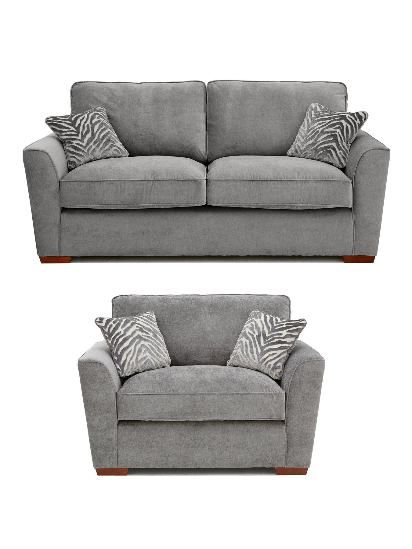 The Very Collection Kingston 3 Seater Fabric Sofa + Chair