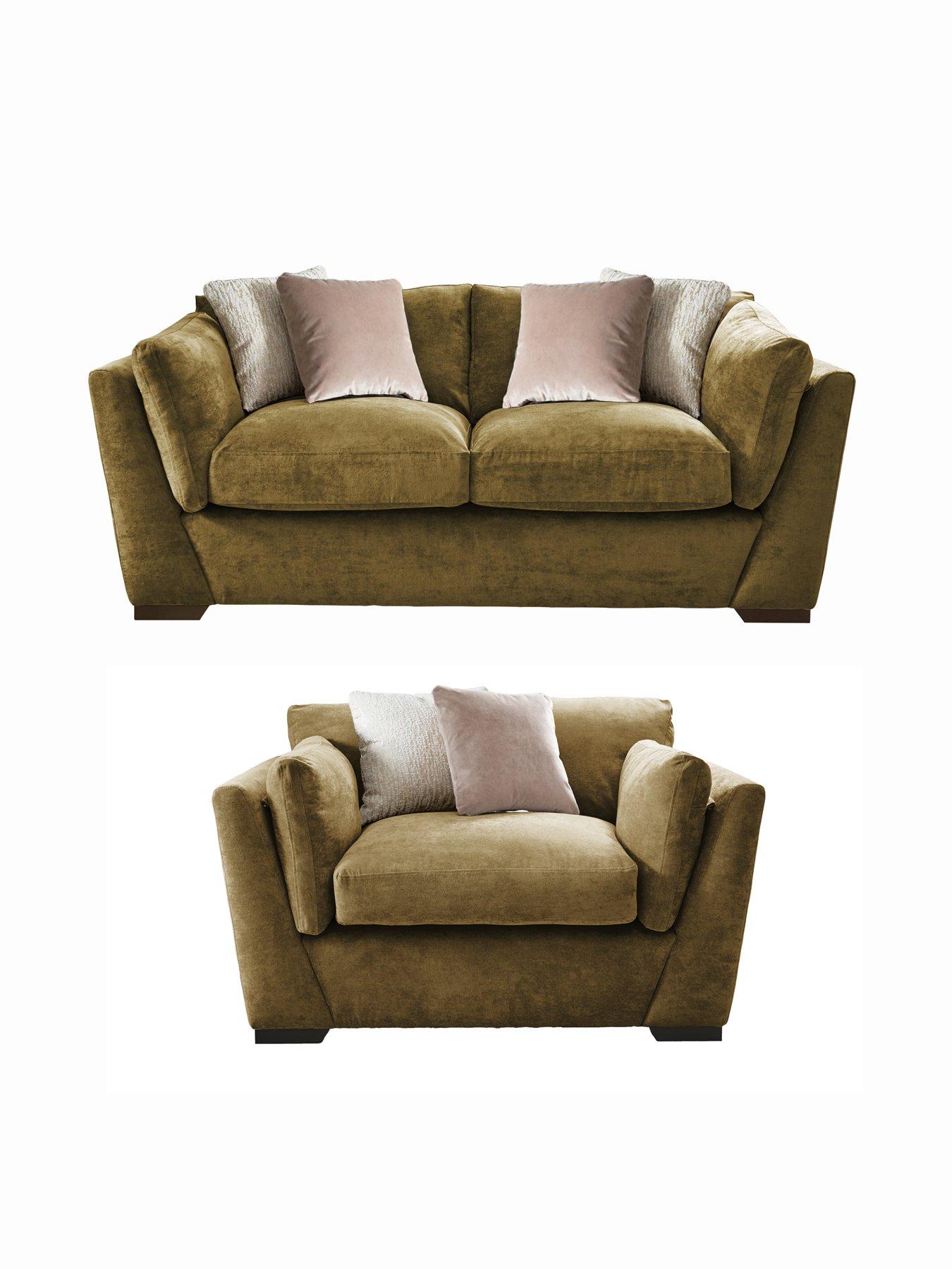 The Very Collection Lexington 3 Seater Fabric Sofa + Armchair Set (Buy  &  SAVE!) - Made to Order in the UK
