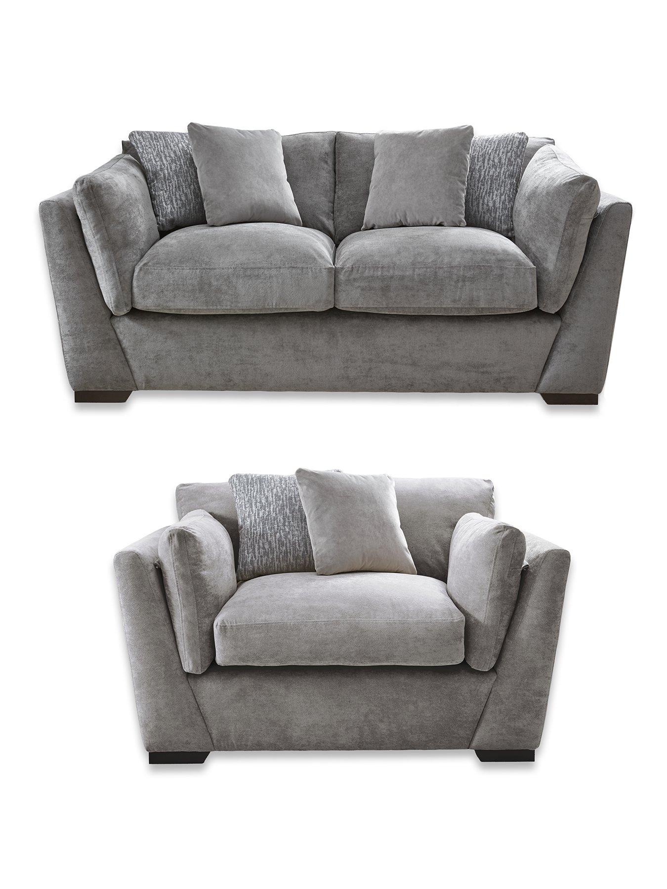 Image 1 of 6 of The Very Collection Lexington 3 Seater Fabric Sofa + Chair