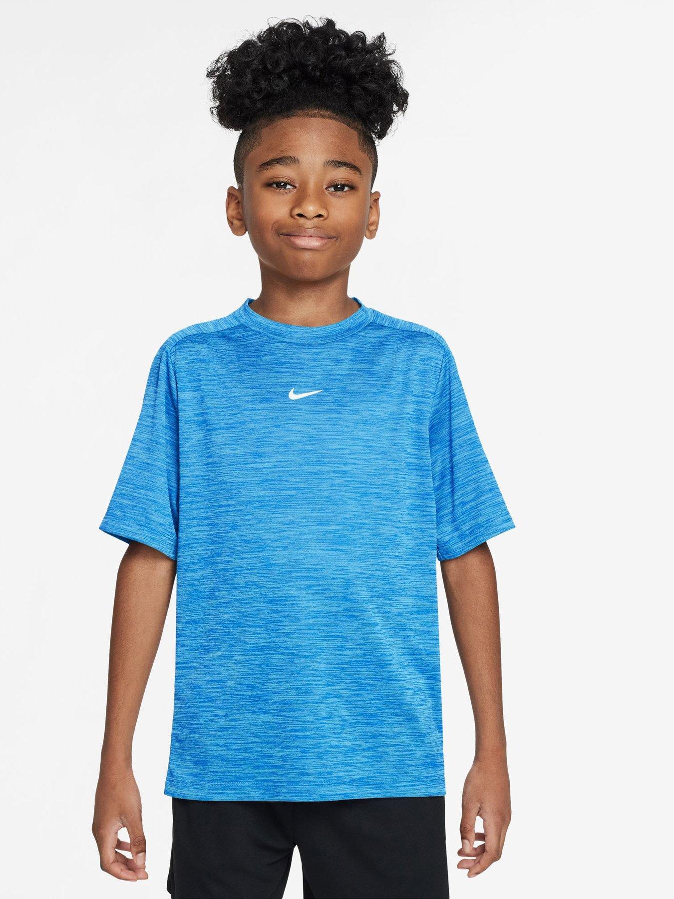 Nike Older Boys Dri-FIT Short-Sleeve T-Shirt - Blue
