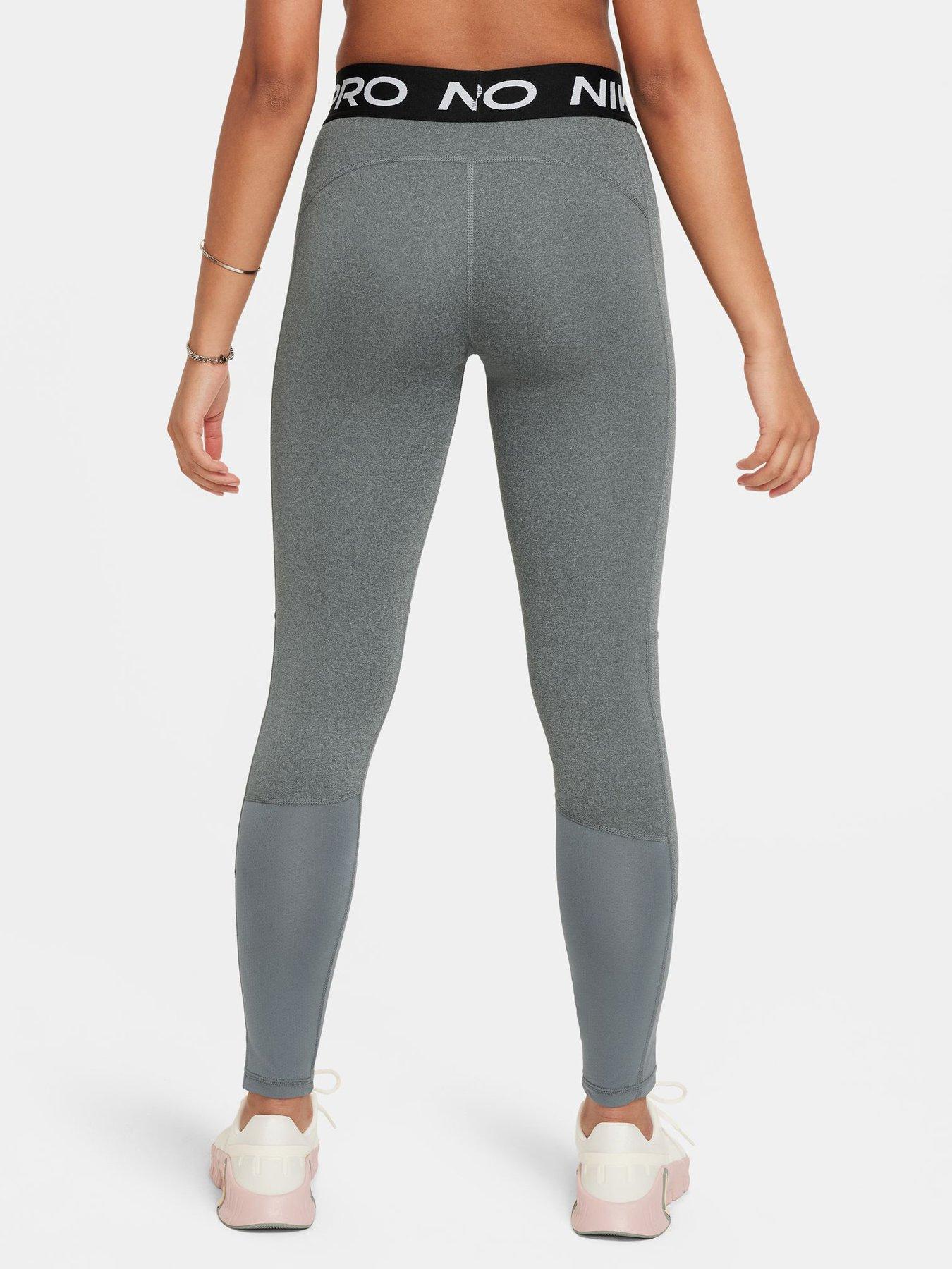 Image 2 of 6 of Nike Older Girls Training Leggings - Grey