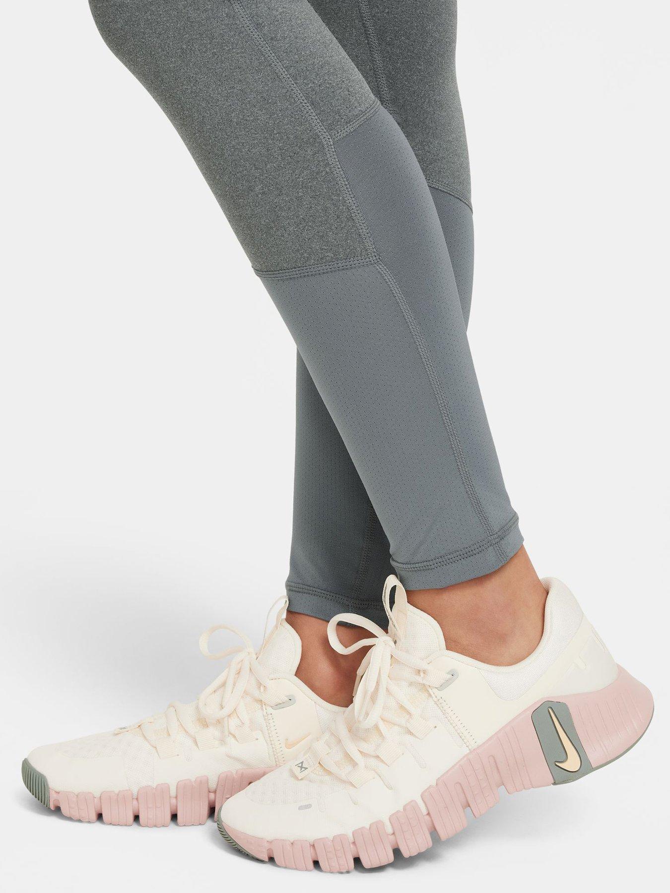 Image 5 of 6 of Nike Older Girls Training Leggings - Grey