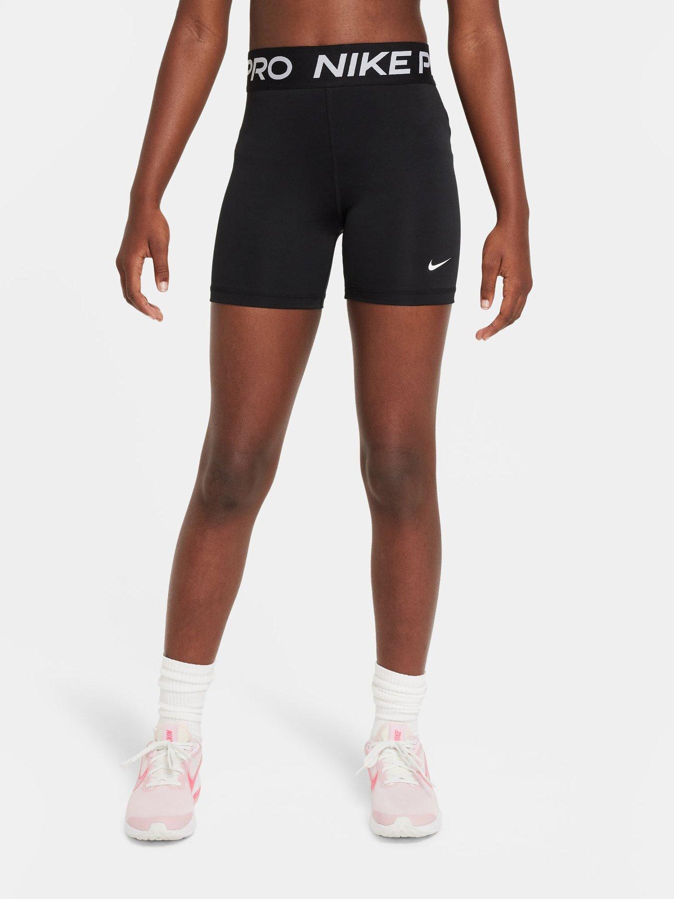 Nike Junior Girls Training Dri-FIT 3 Inch Shorts - Black