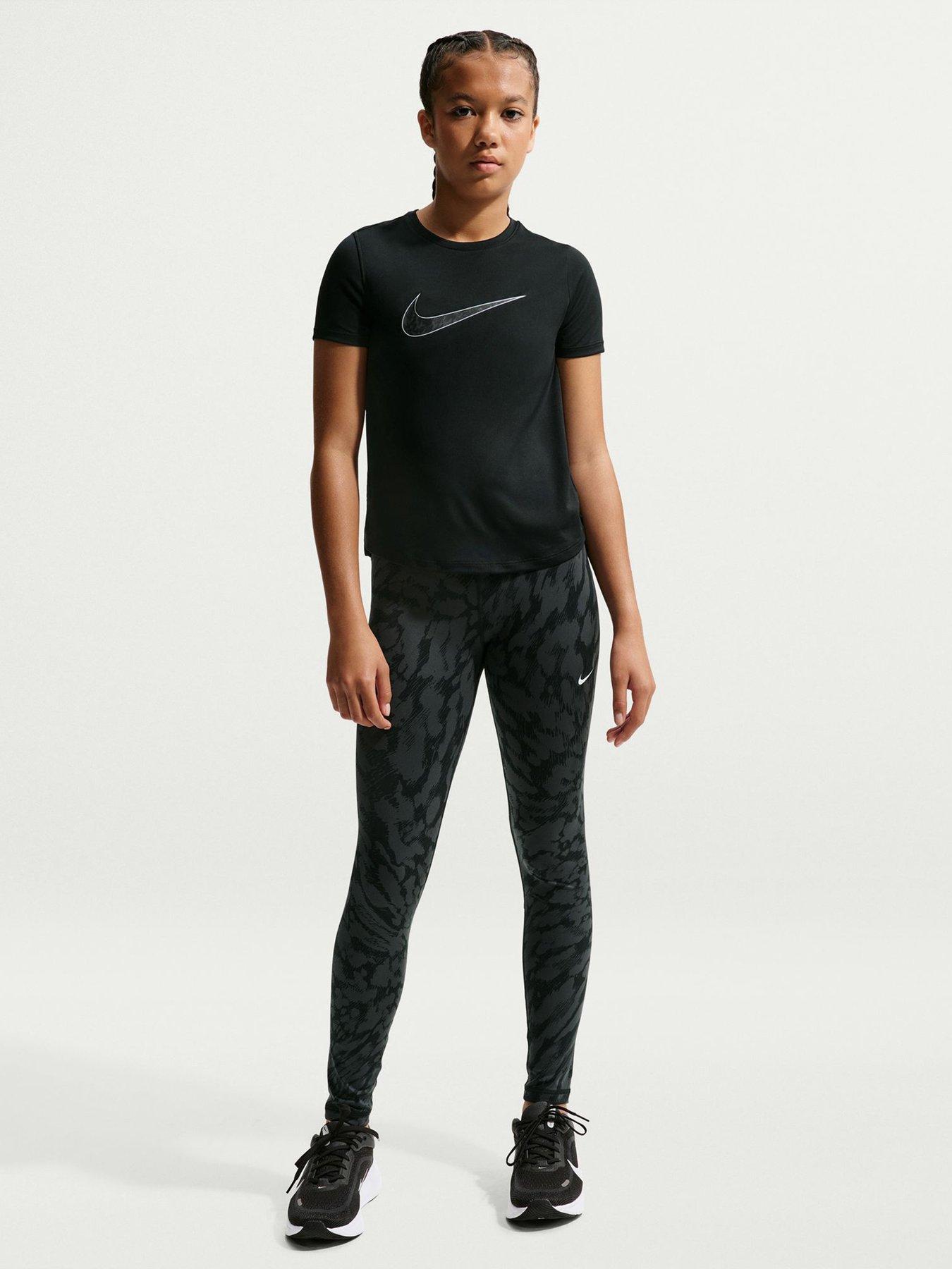Nike Older Girls Training Pro One T-Shirt - Black