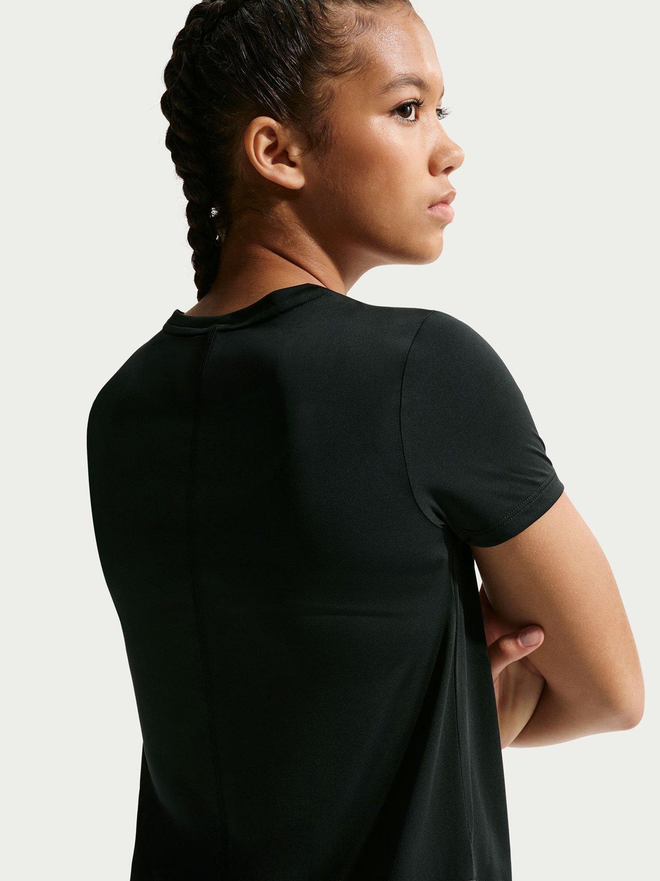 Image 5 of 5 of Nike Older Girls Training Pro One T-Shirt - Black
