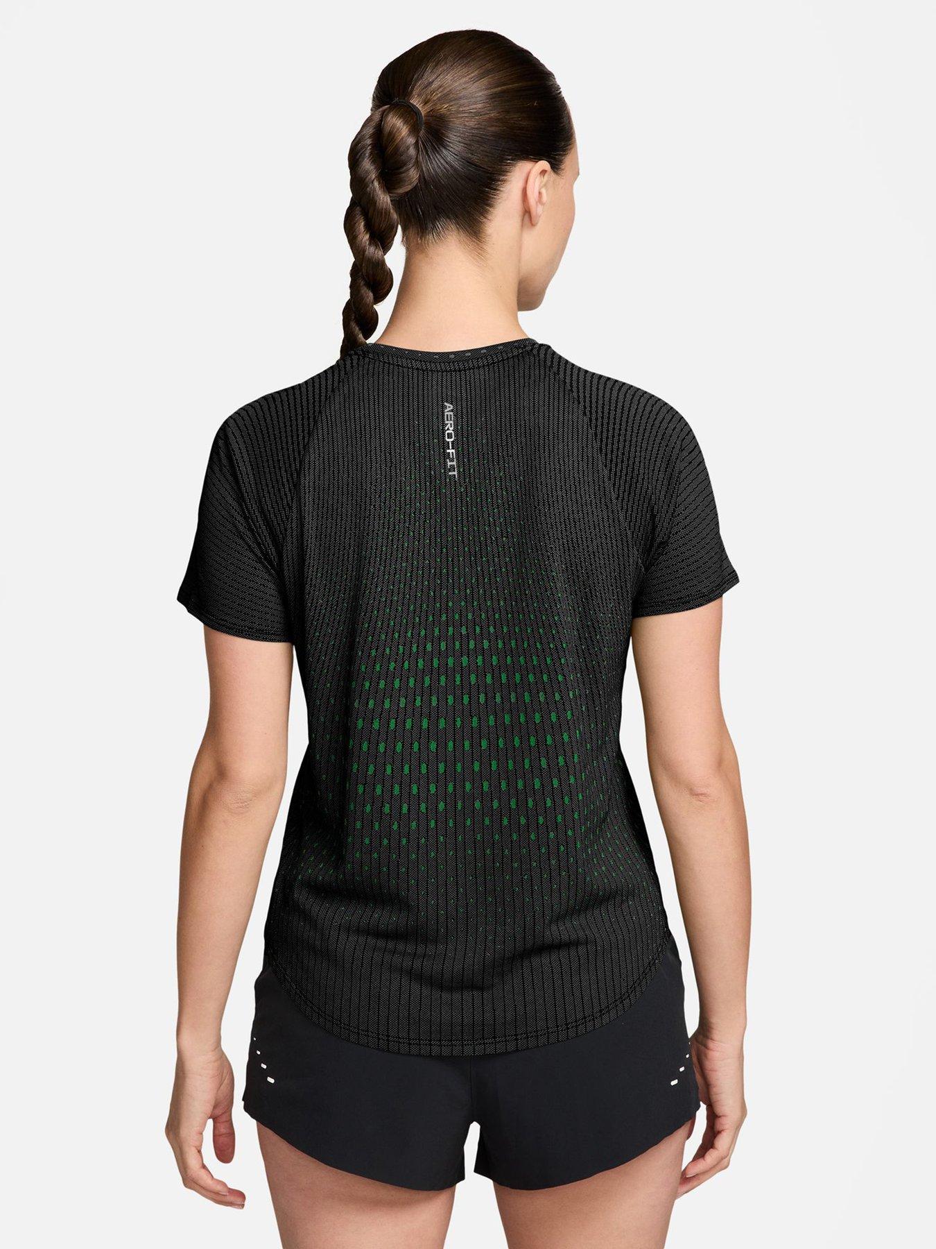 Image 2 of 3 of Nike Womens Running Swift Dri-fit Aero Fit T-shirt - Black/green