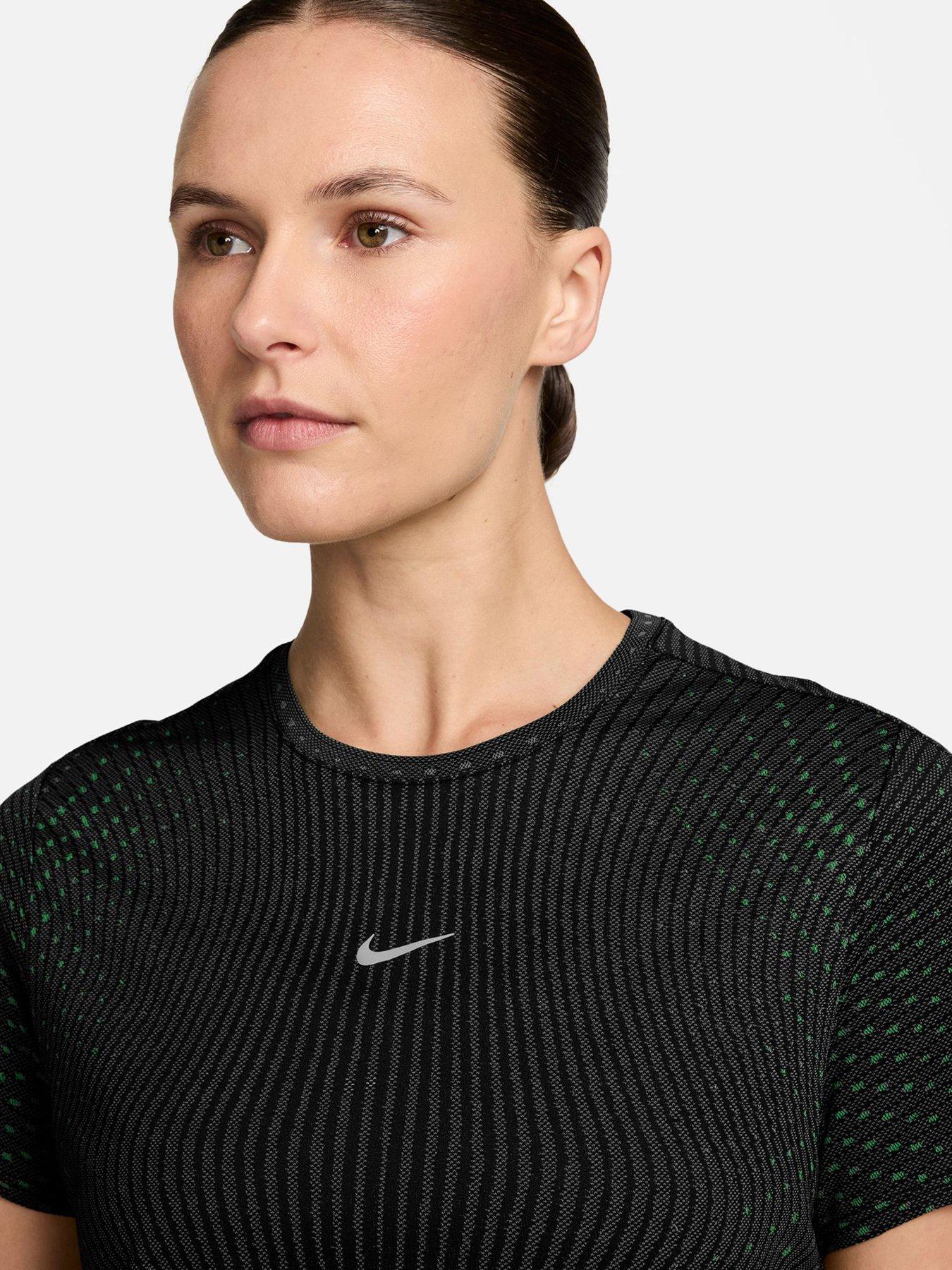 Image 3 of 3 of Nike Womens Running Swift Dri-fit Aero Fit T-shirt - Black/green