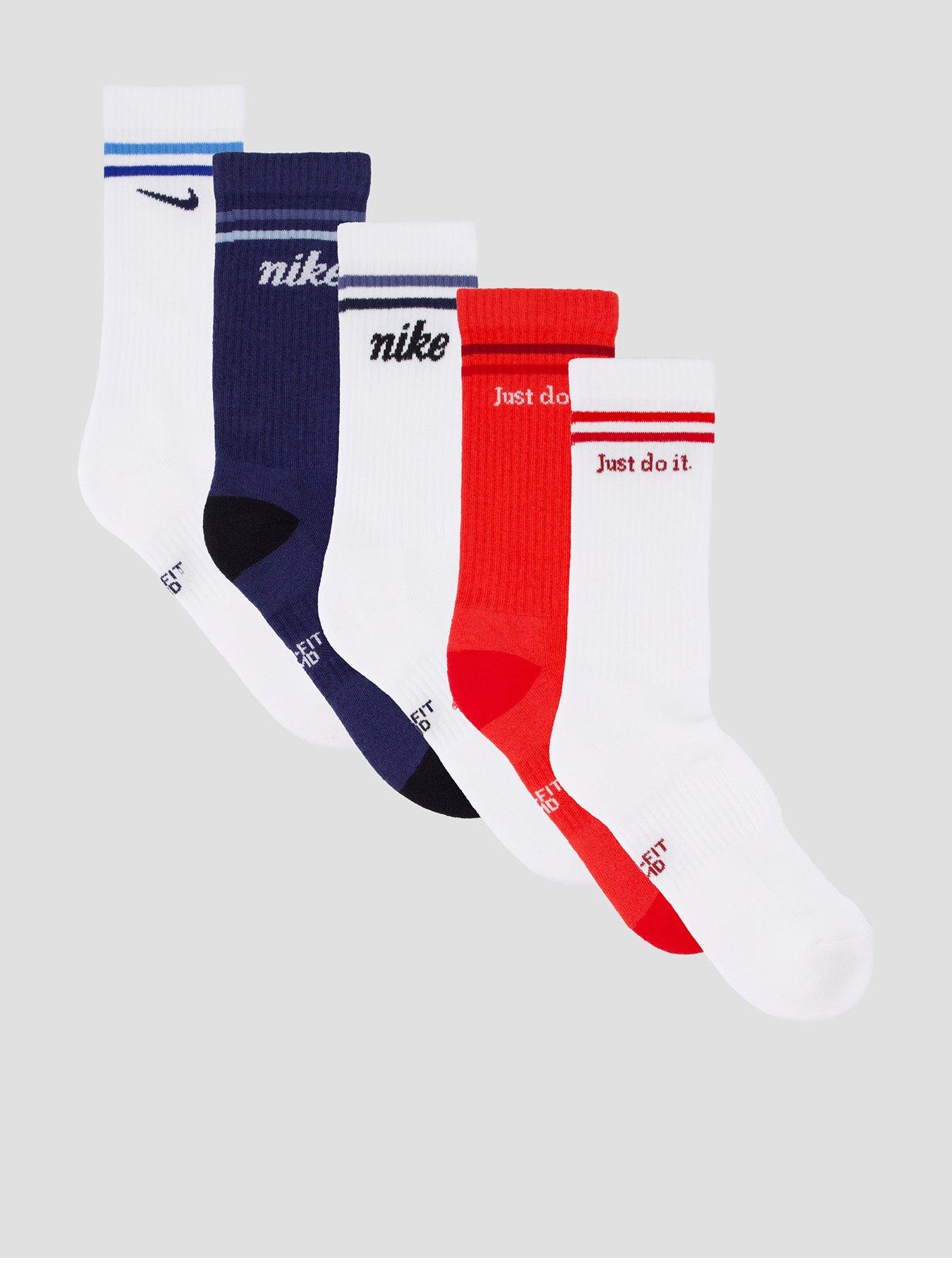 Image 1 of 3 of Nike Boys 6 Pack Ribbed Crew Sports Socks - Multi-Color