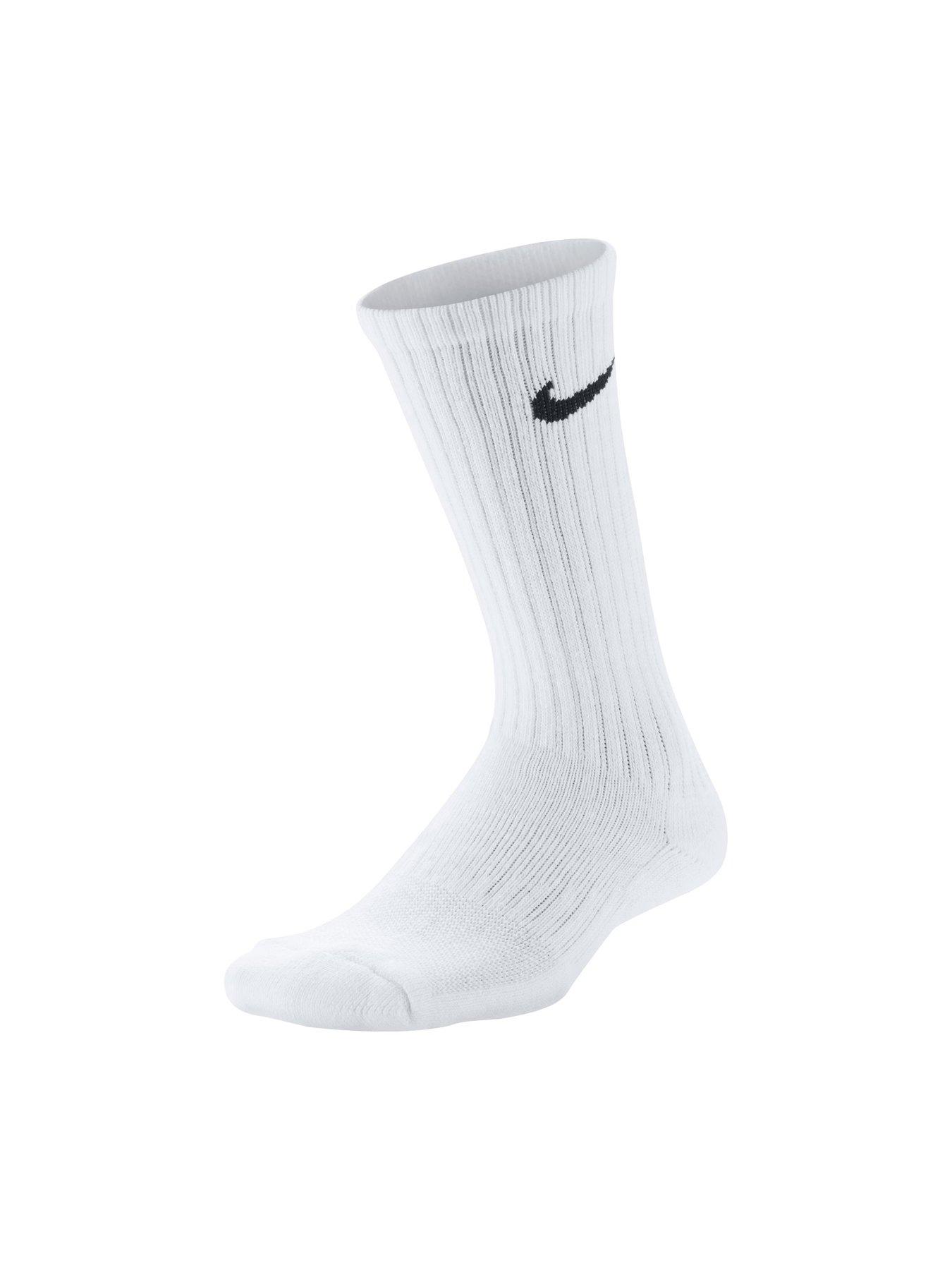 Image 3 of 6 of Nike Older Kids Everyday Cushioned Crew Socks (3 Pair) - White/Black