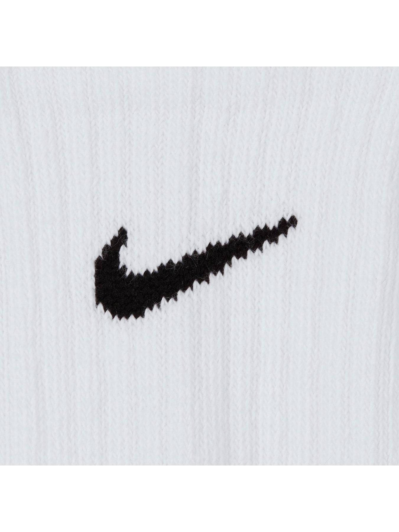 Image 5 of 6 of Nike Older Kids Everyday Cushioned Crew Socks (3 Pair) - White/Black