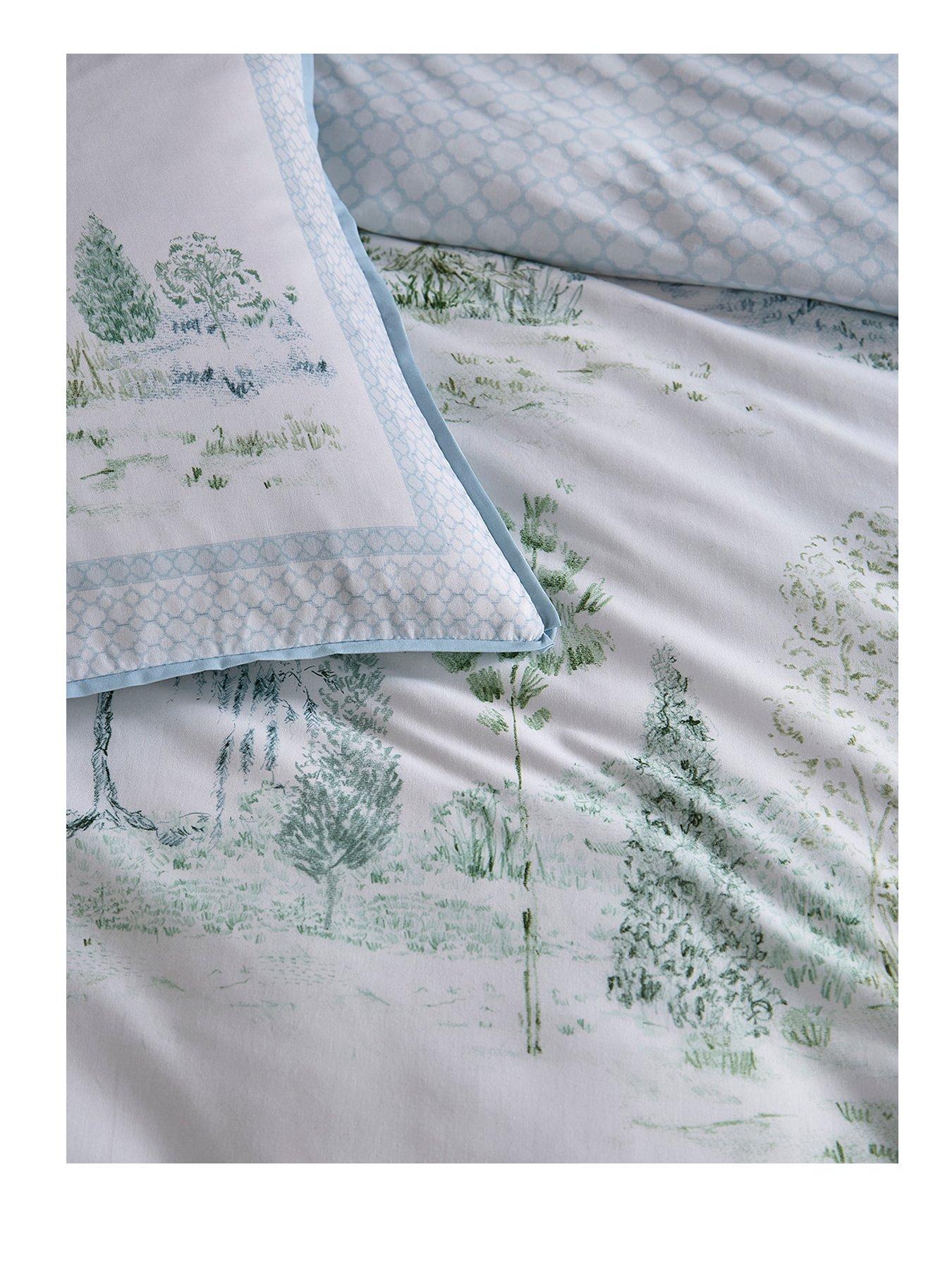 Image 2 of 5 of Appletree Willow Tree Scene Duvet Cover Set in Blue