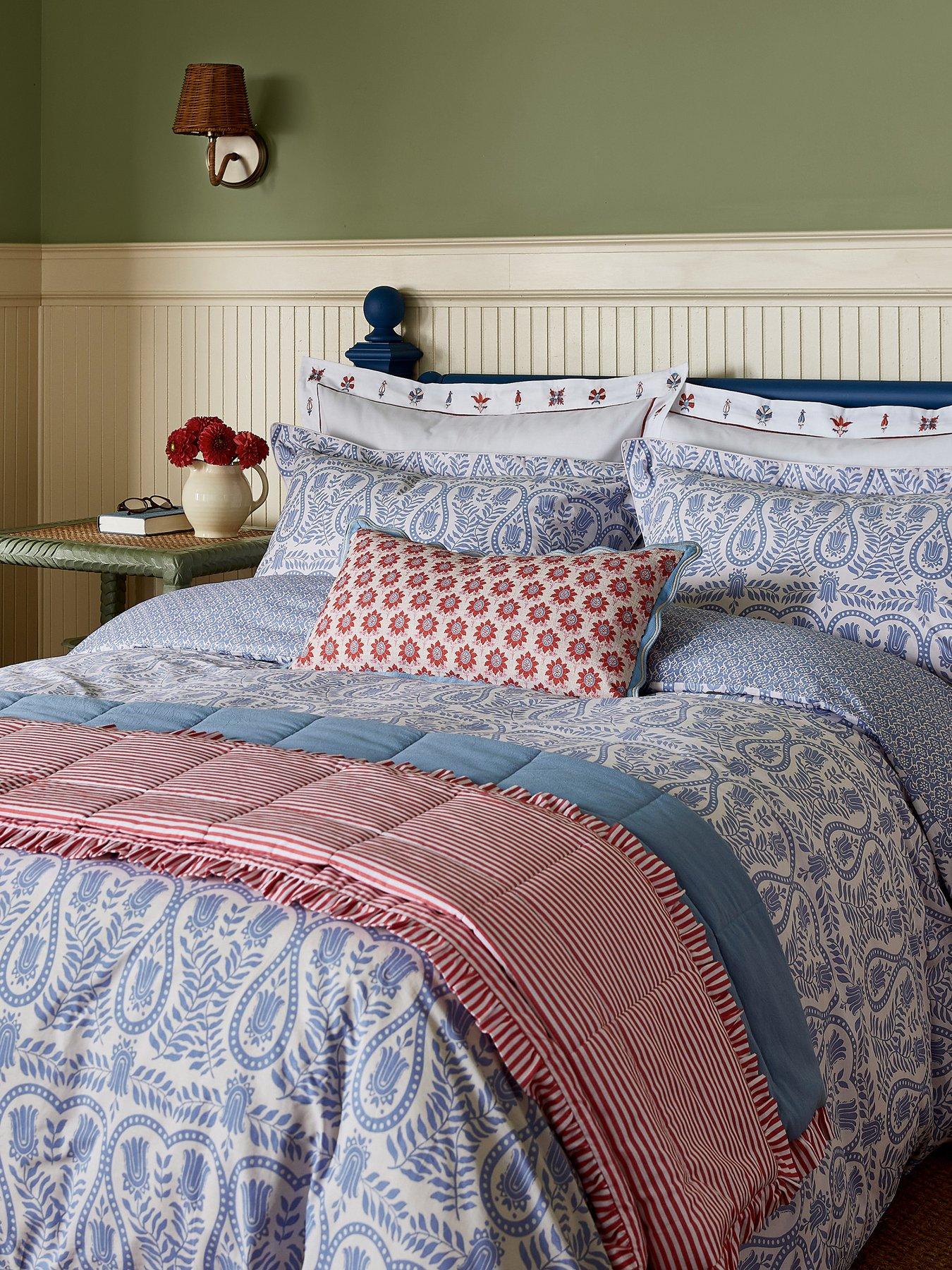 Joules Wandering Indienne Cover Set 100% Cotton Blue