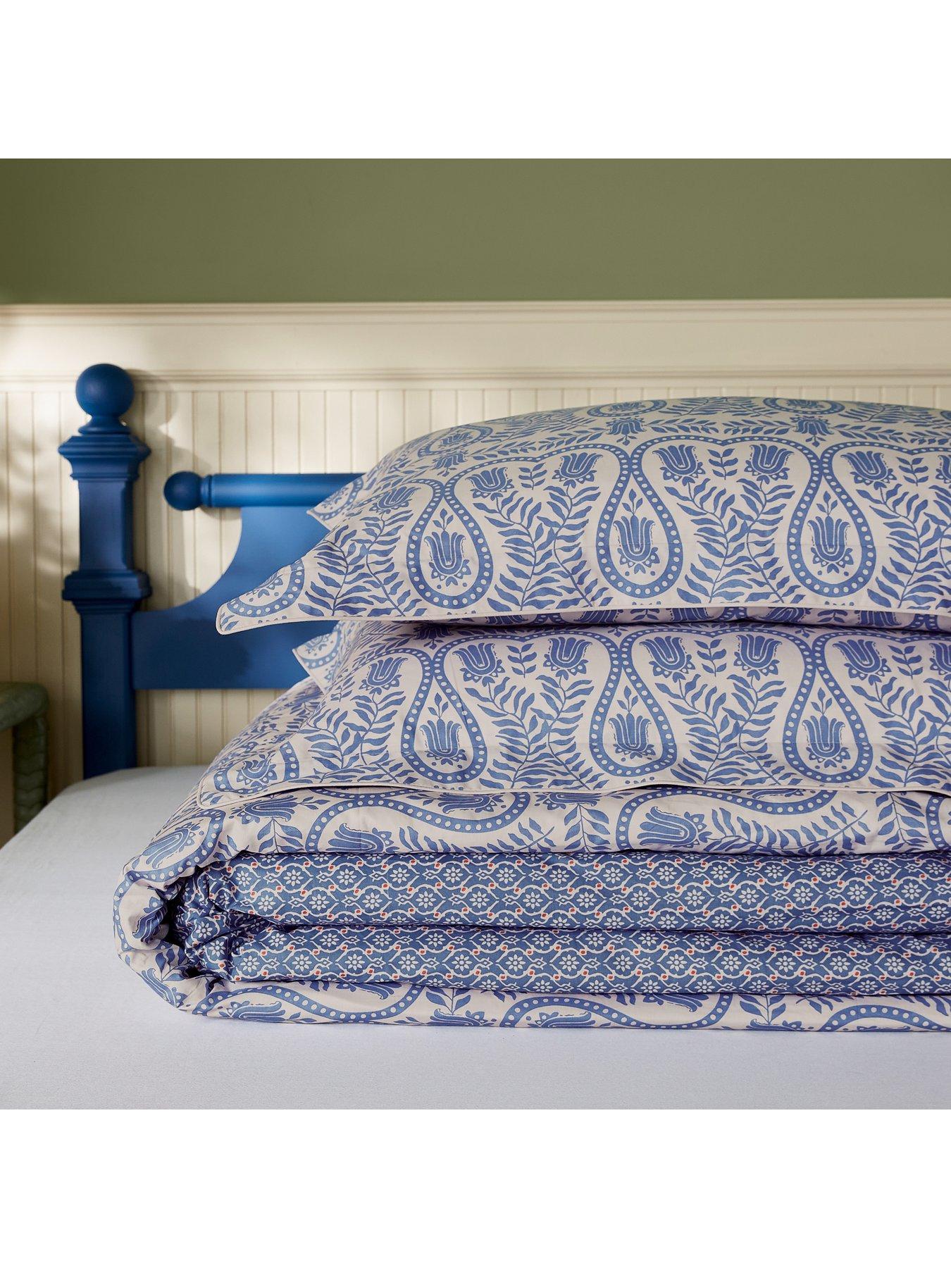 Image 5 of 5 of Joules Wandering Indienne Cover Set 100% Cotton Blue