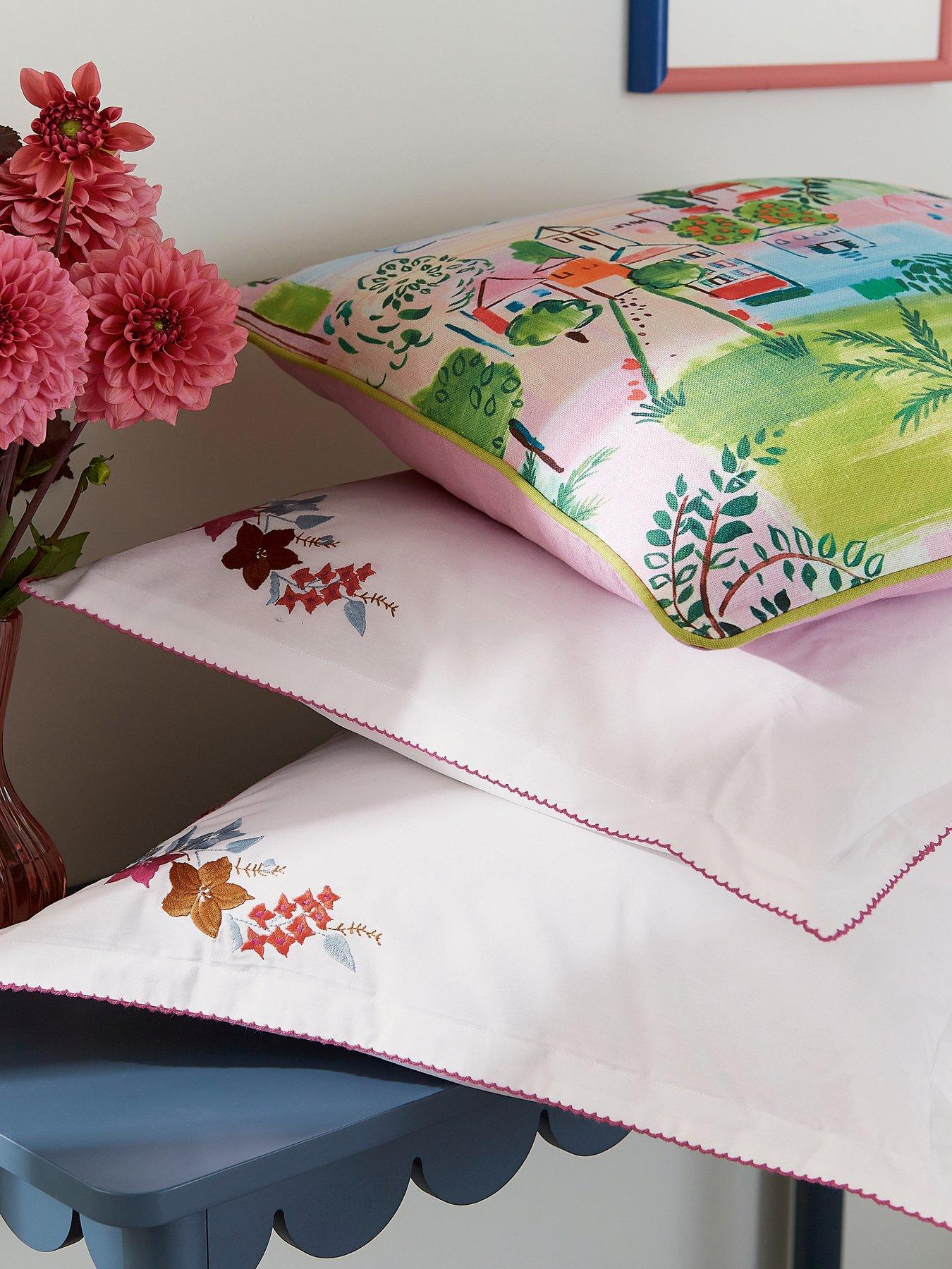 Land & Shore Fia 100% Cotton Standard Pillow Case Pairs Multi