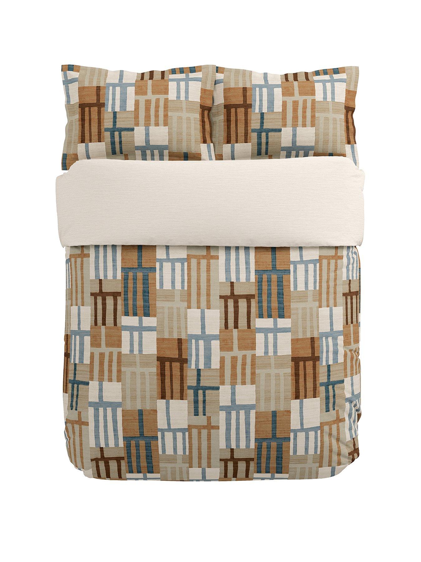 Image 2 of 5 of Harlequin Monolith Cover Set 100% Cotton Amber &amp; Sky
