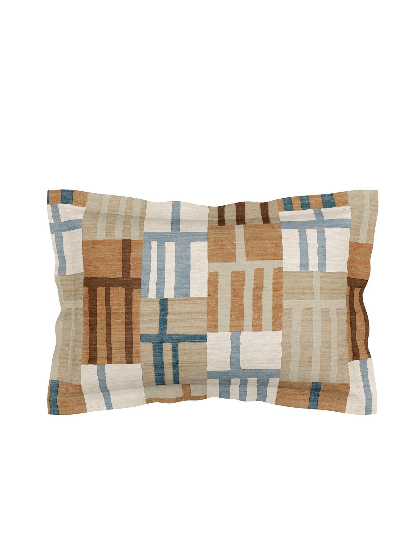 Image 3 of 5 of Harlequin Monolith Cover Set 100% Cotton Amber &amp; Sky