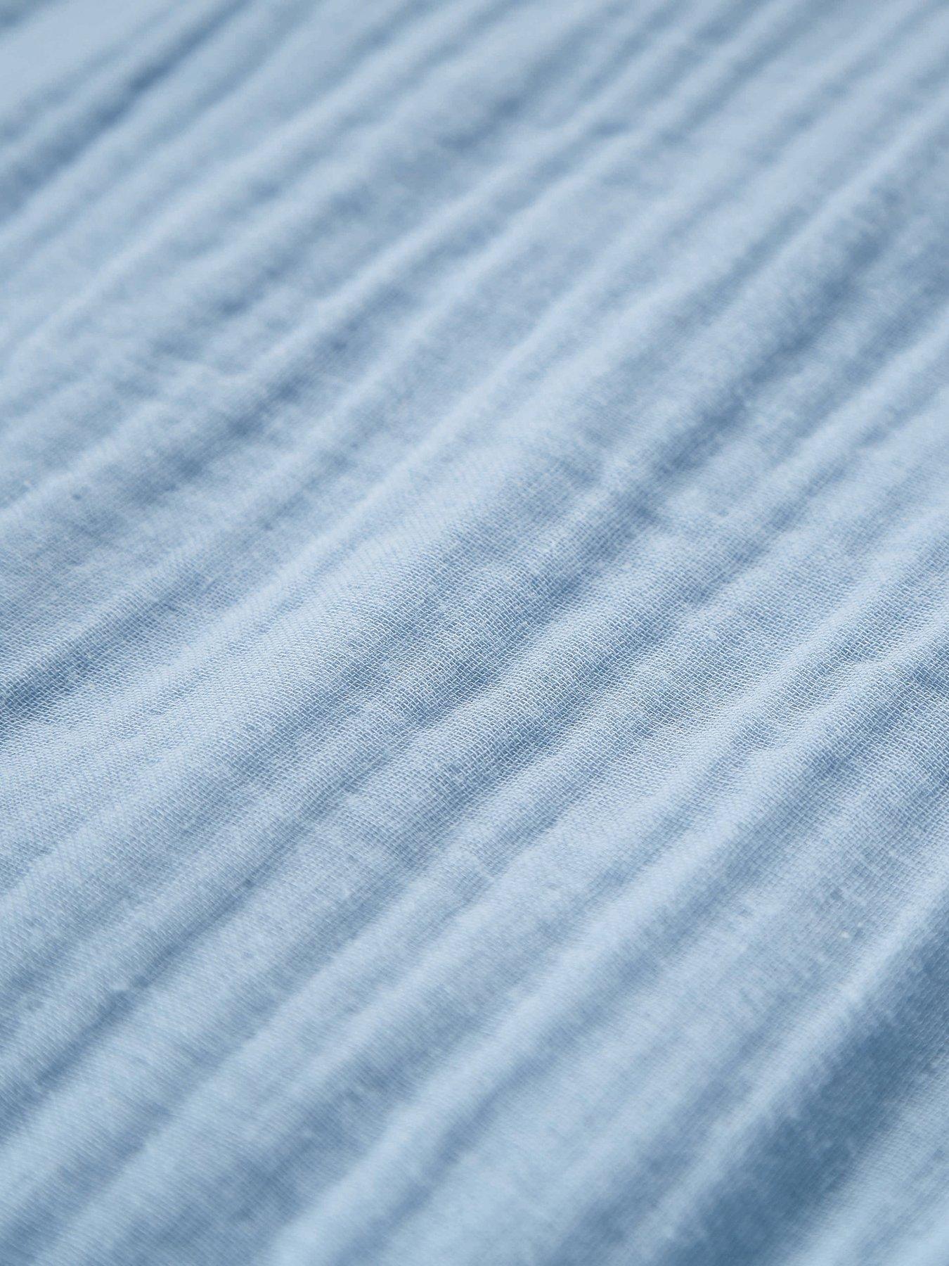 Image 4 of 5 of Helena Springfield Muslin Cover Set 100% Cotton Chambray Blue