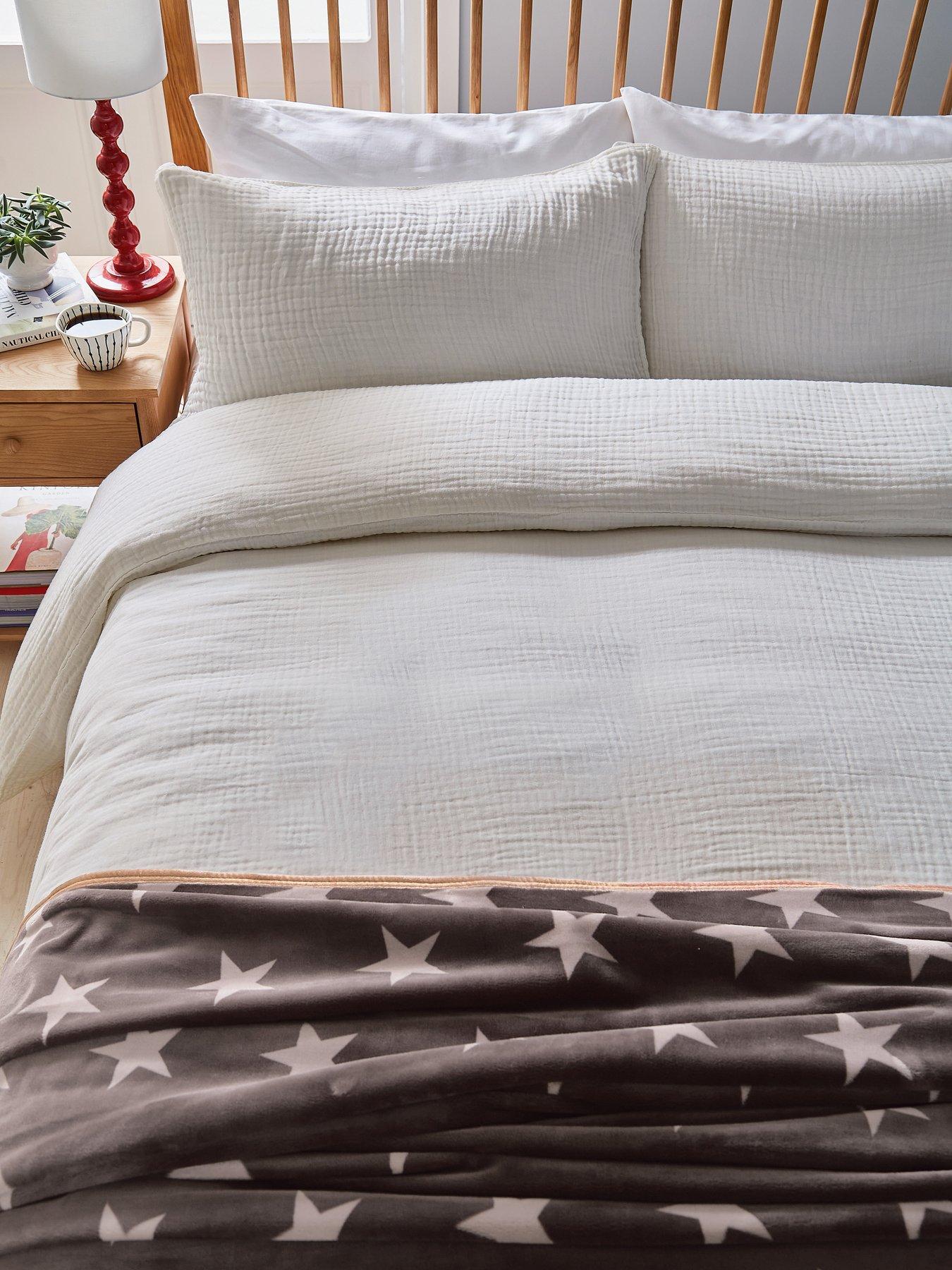 Image 3 of 4 of Helena Springfield Muslin Cover Set 100% Cotton White