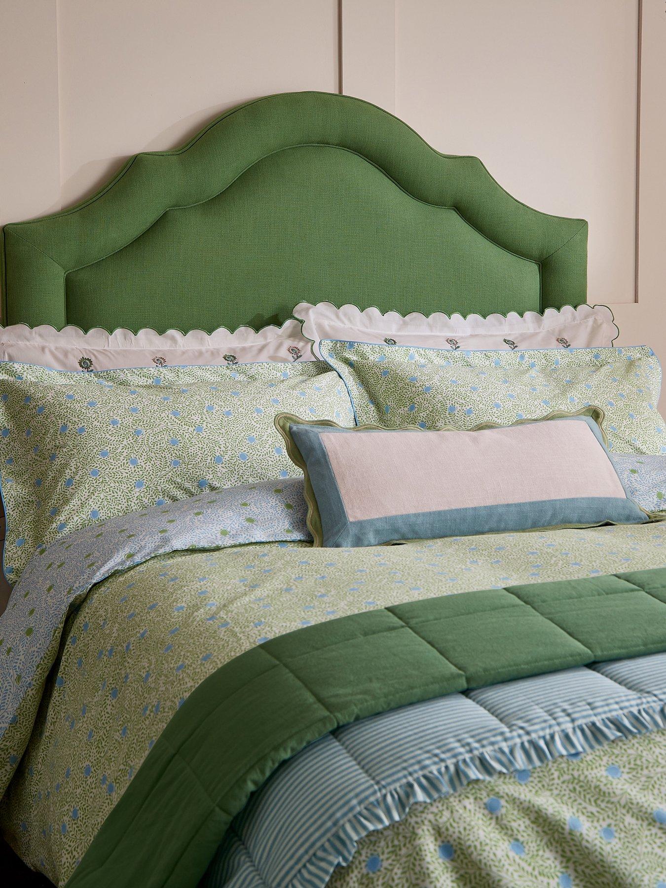 Joules Trailing Ditsy Cover Set 100% Cotton Green