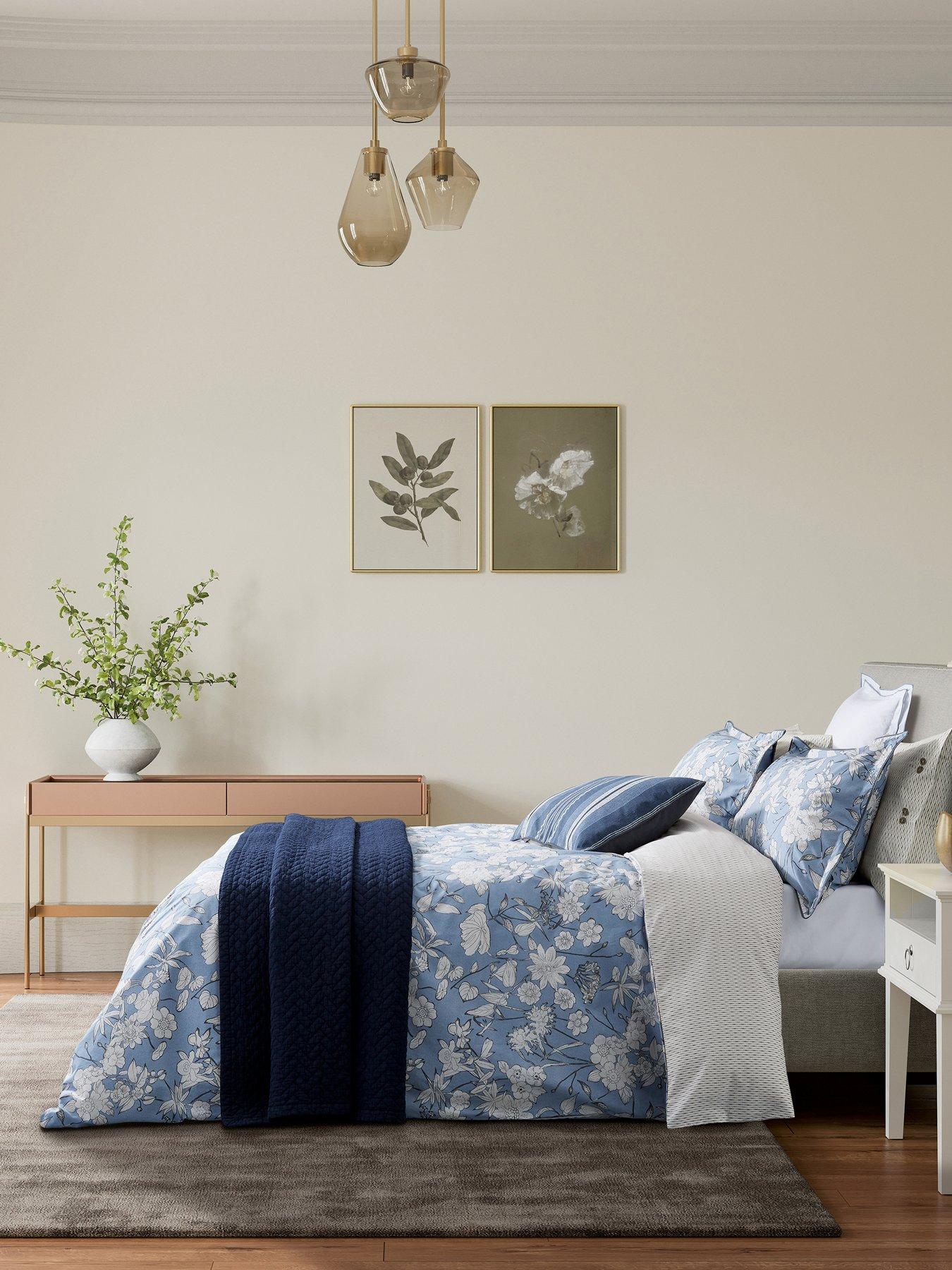 Bedeck of Belfast Liyana Cover Set 100% Cotton Chambray Blue