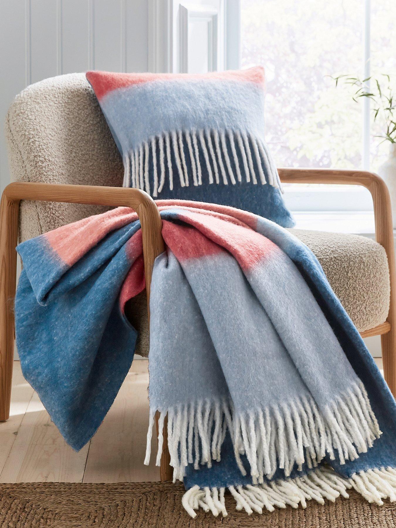 Land & Shore Landscape Throw 150X200 (Cm) Blue / Red