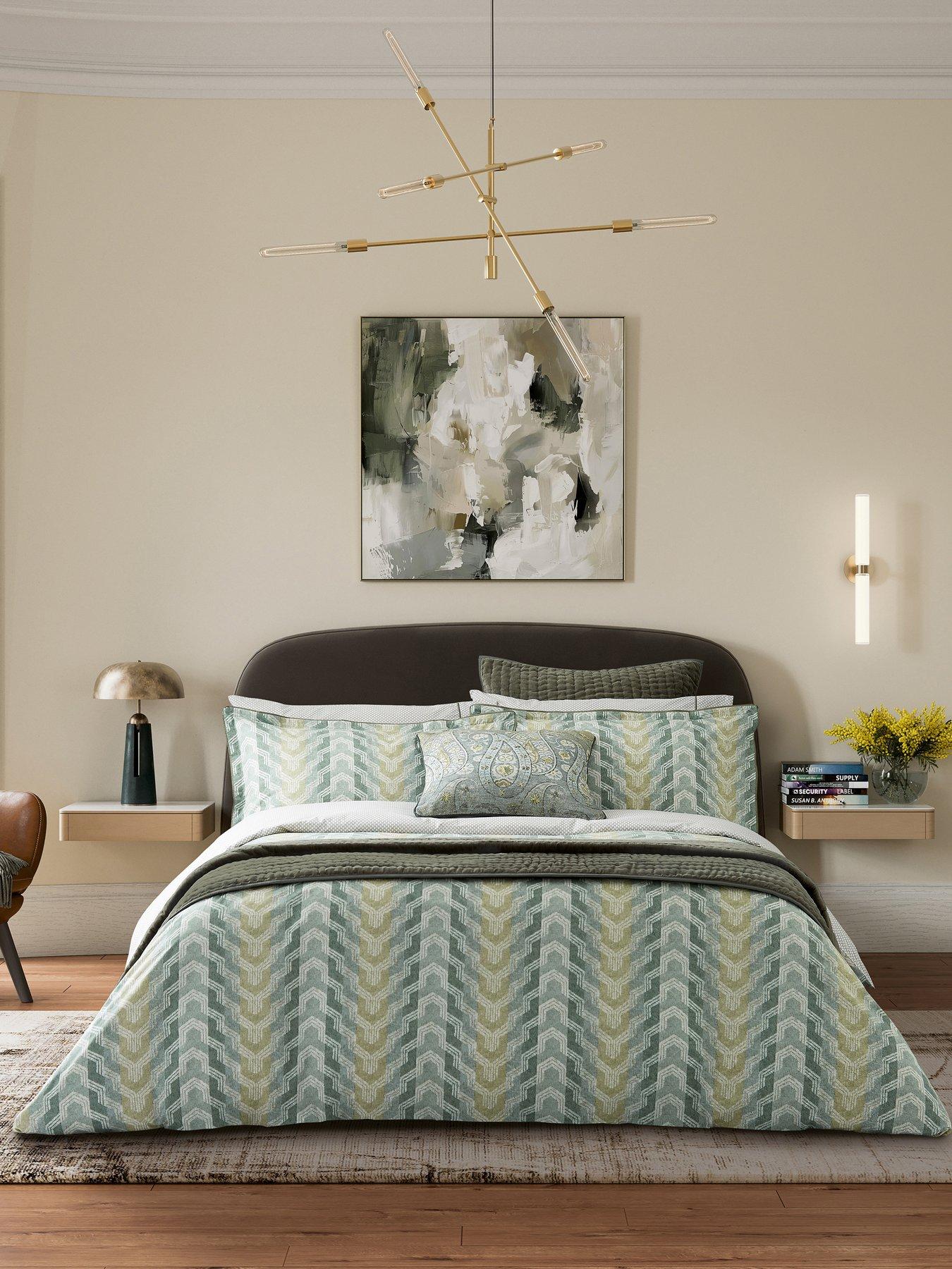 Bedeck of Belfast Reya Cover Set 100% Cotton Green