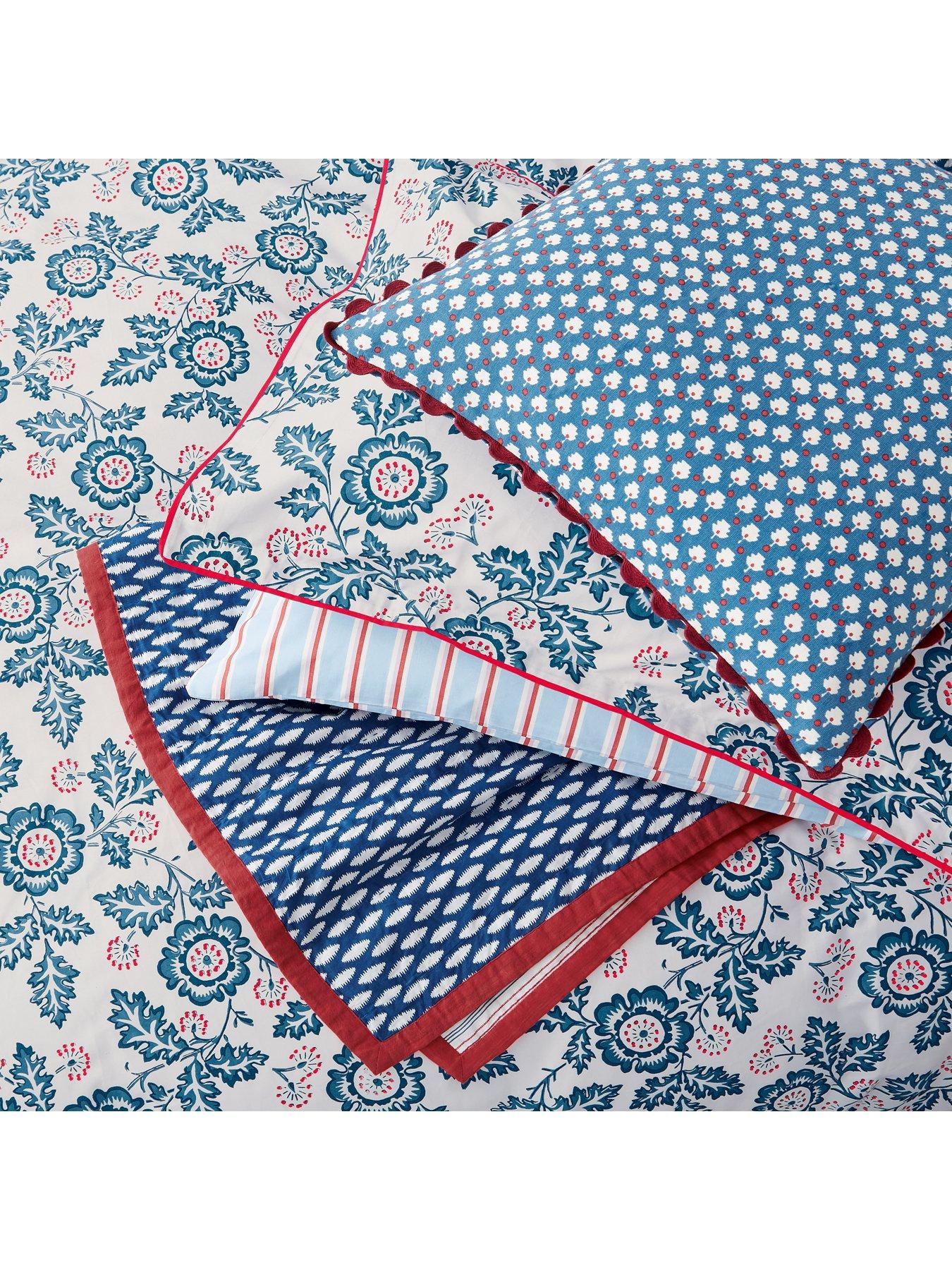 Image 3 of 3 of Land & Shore River Cover Set 100% Cotton Blue / Red