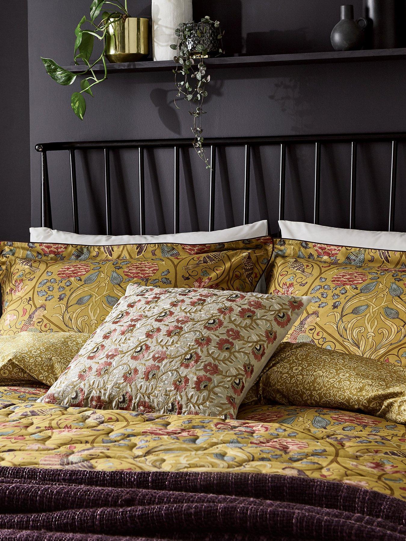 Image 1 of 4 of Morris & Co Seasons By May Cover Set 100% Cotton Saffron