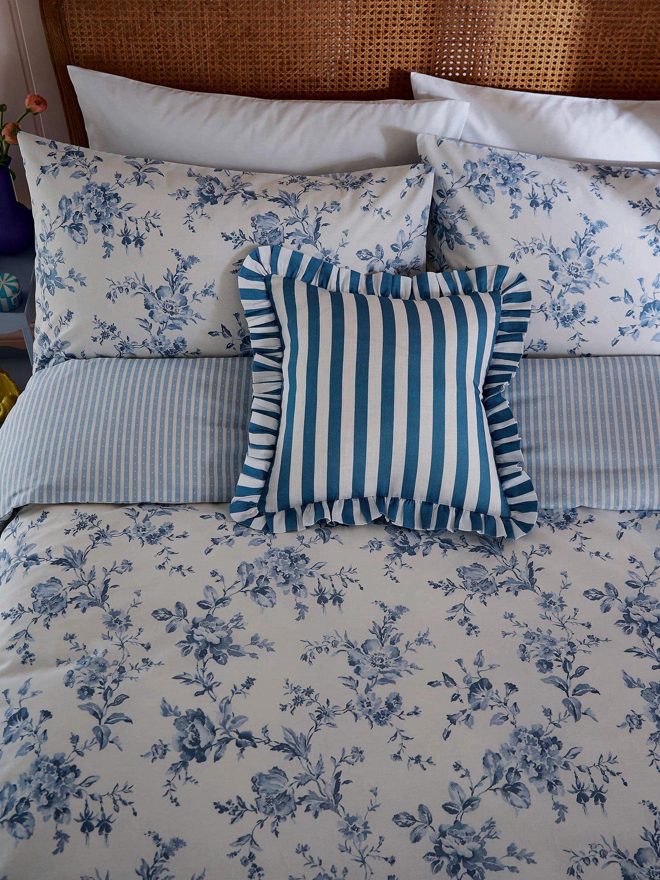  image of helena-springfield-candy-stripe-cushion-40x40-cm-blue