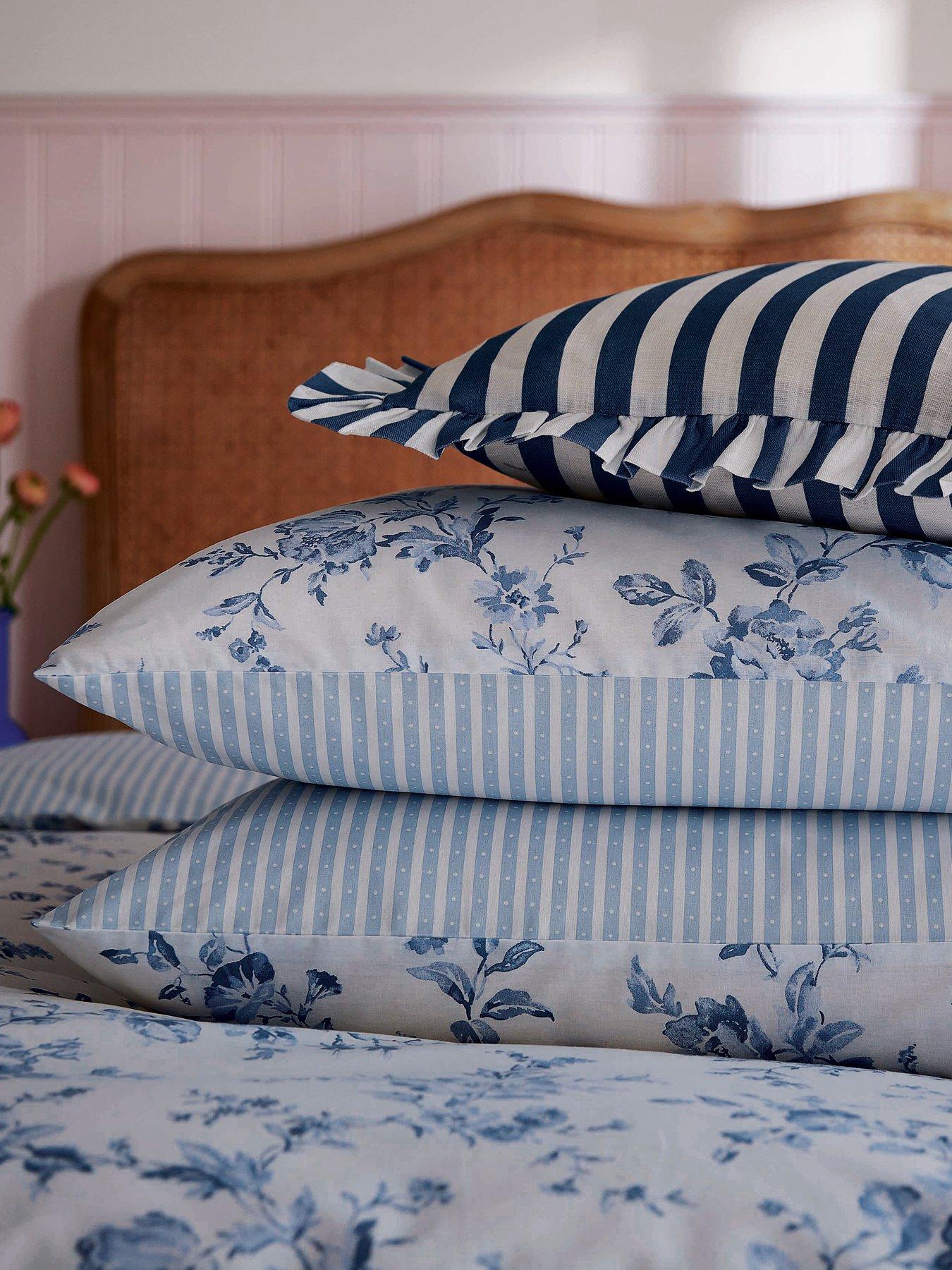  image of helena-springfield-candy-stripe-cushion-40x40-cm-blue