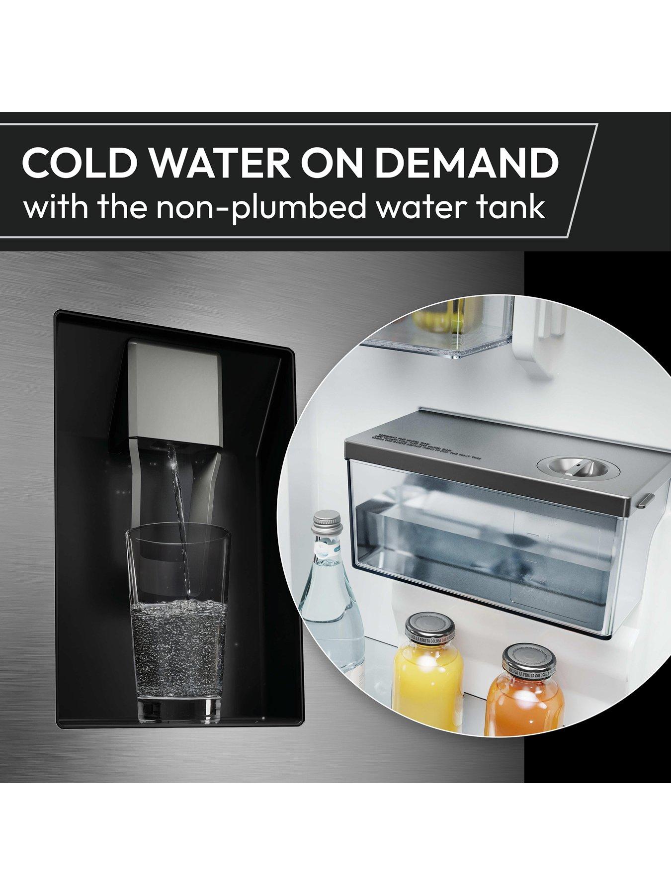  image of hoover-h-fridge-500-maxi-honsq2t918ewbk-non-plumbed-total-no-frost-american-fridge-freezer-black-e-rated