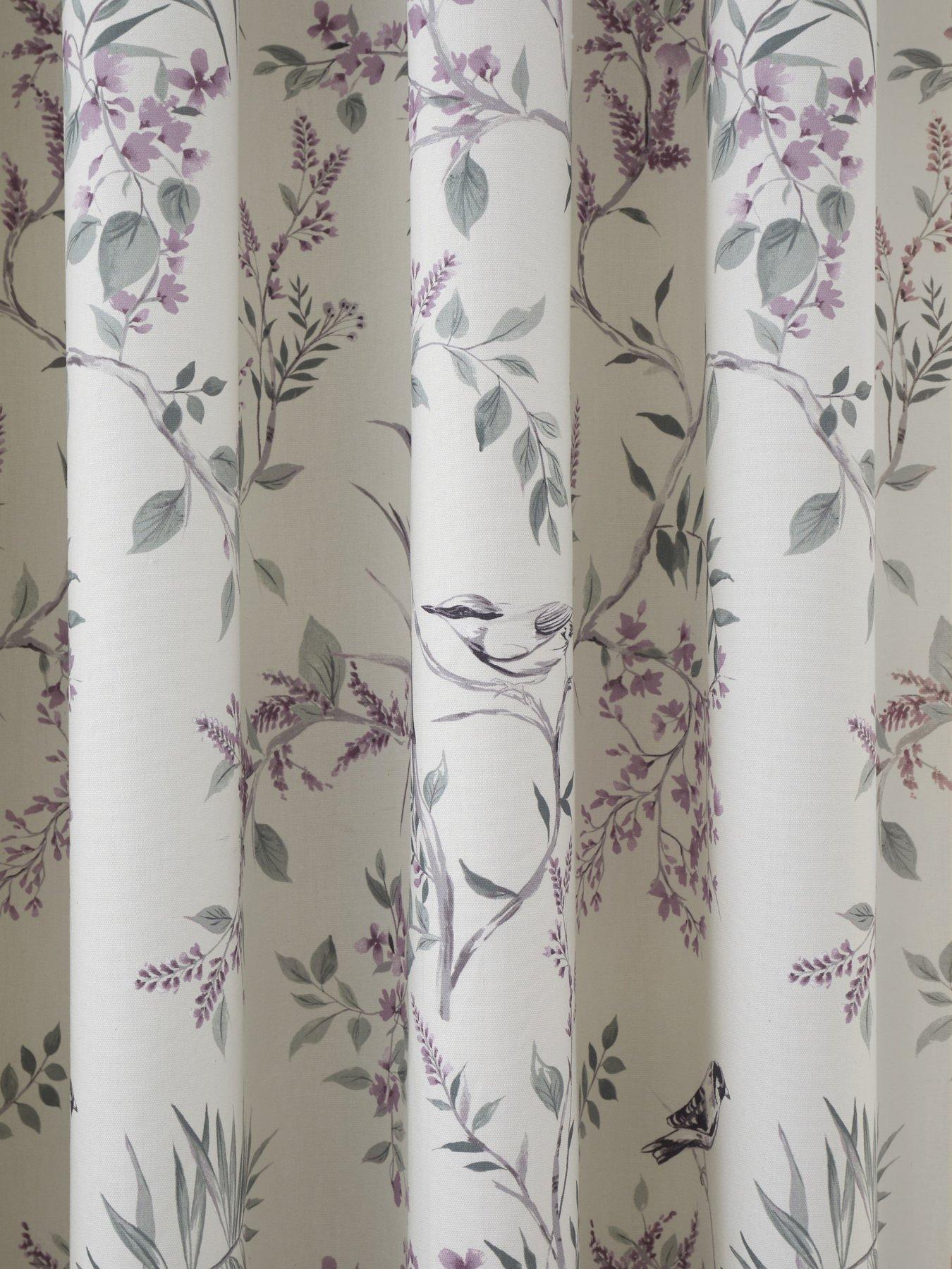 Image 4 of 5 of Dreams & Drapes Jazmine Pencil Pleat Curtains In Heather