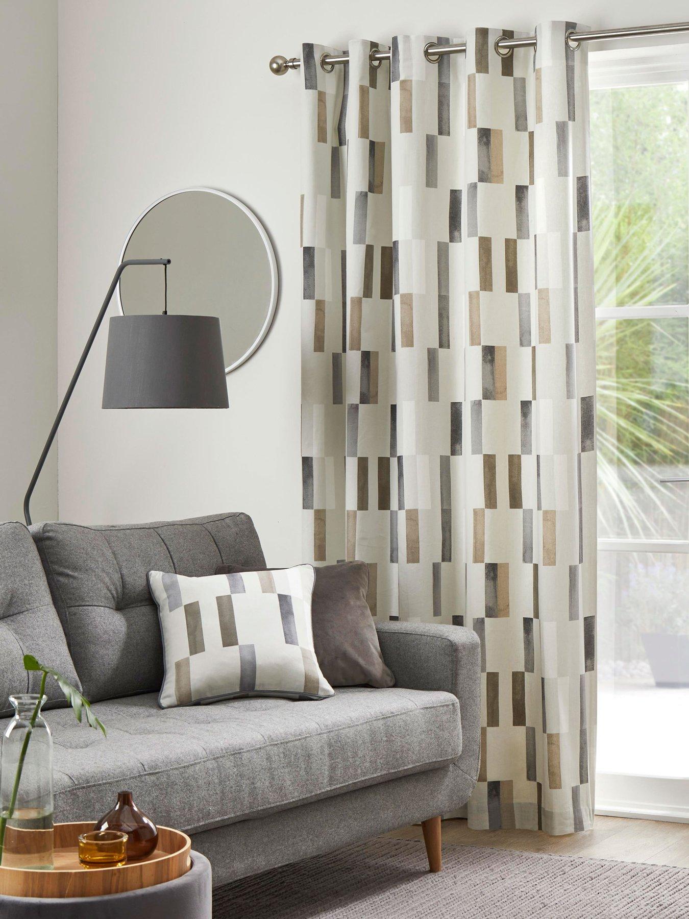 Fusion Oakland Eyelet Curtains In Natural