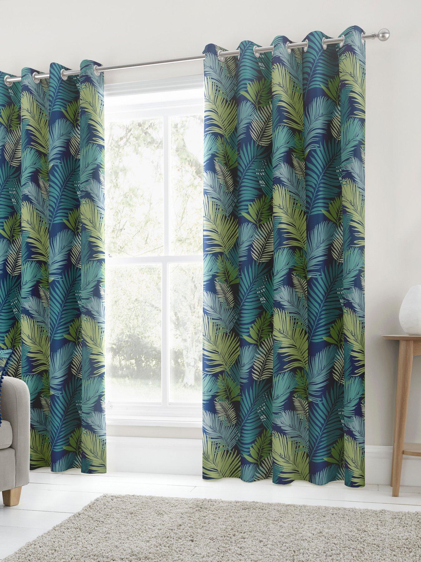 Image 4 of 4 of Fusion Tropical Eyelet Curtains In Multi