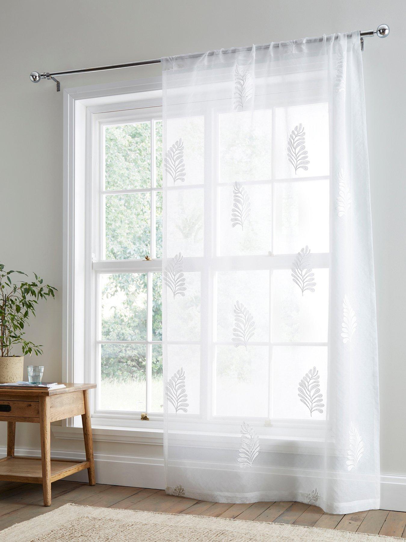 Image 1 of 3 of Appletree Leaf Embroidery Voile Panel