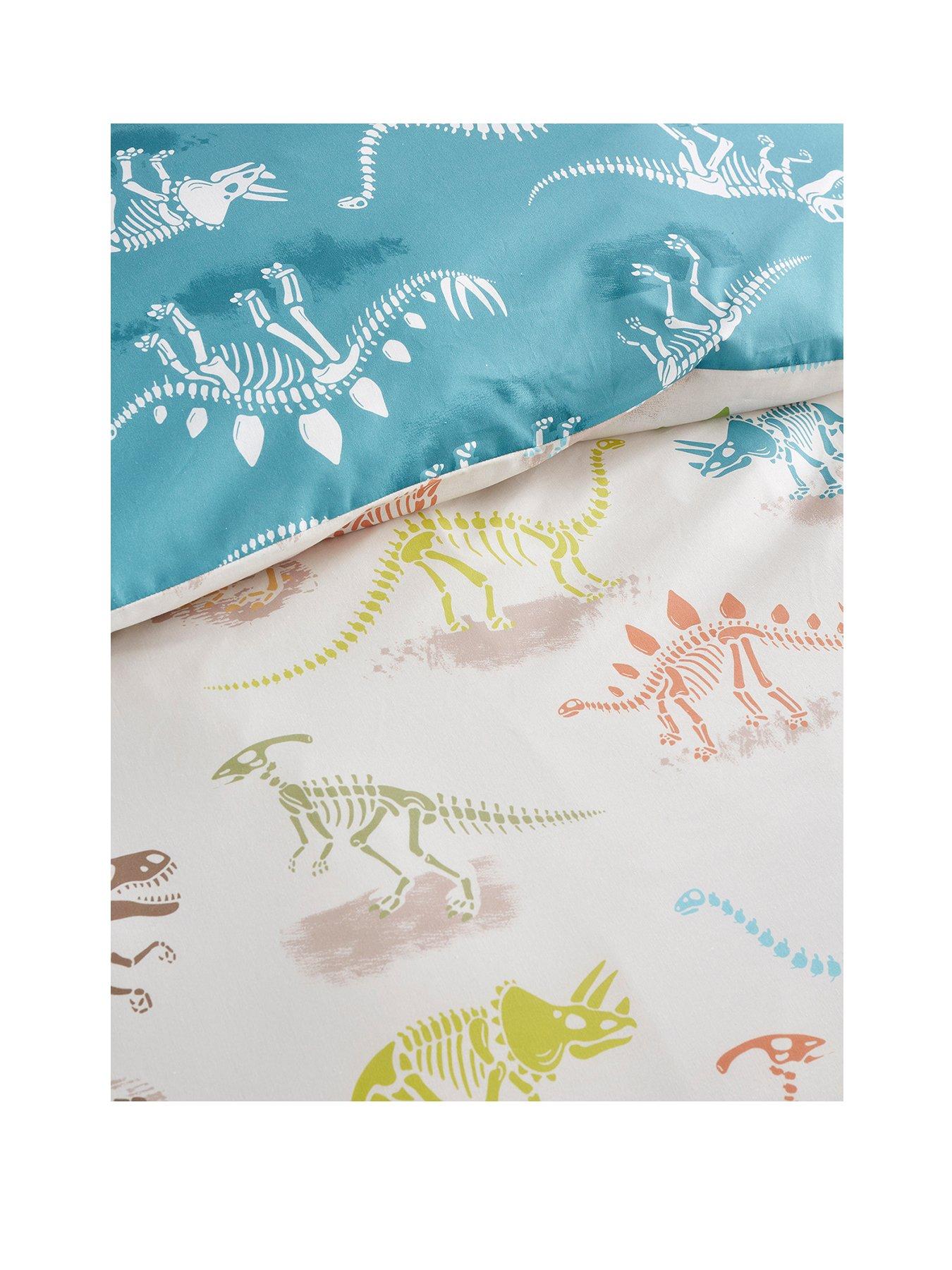 Image 2 of 4 of Bedlam Skeleton Dino Duvet Cover Set in Natural