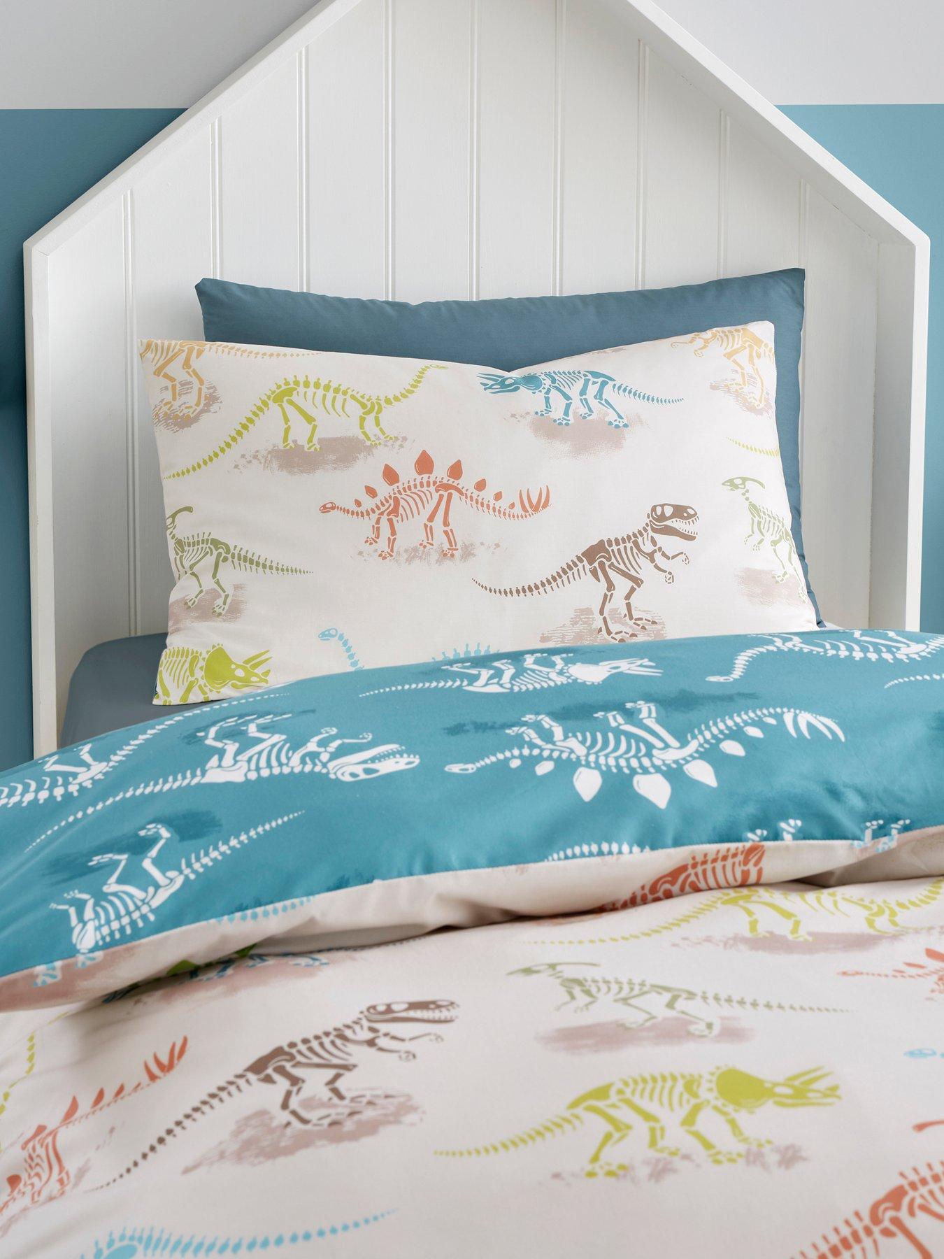 Image 3 of 4 of Bedlam Skeleton Dino Duvet Cover Set in Natural