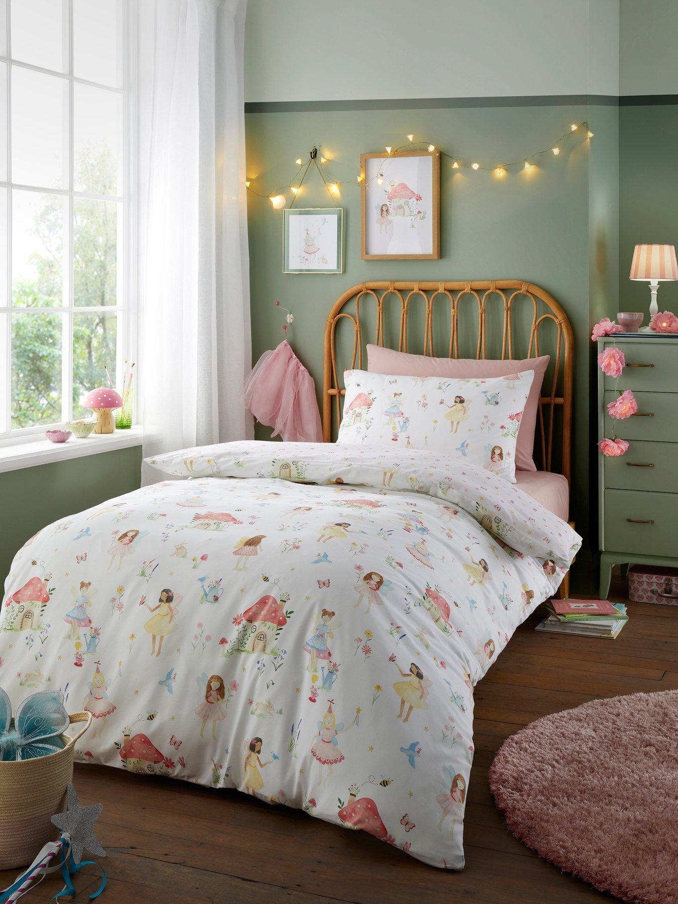 Bedlam Summer Fairies Duvet Cover Set in Pink