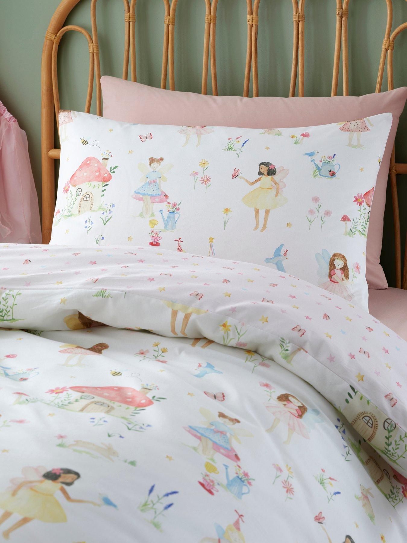 Image 3 of 4 of Bedlam Summer Fairies Duvet Cover Set in Pink