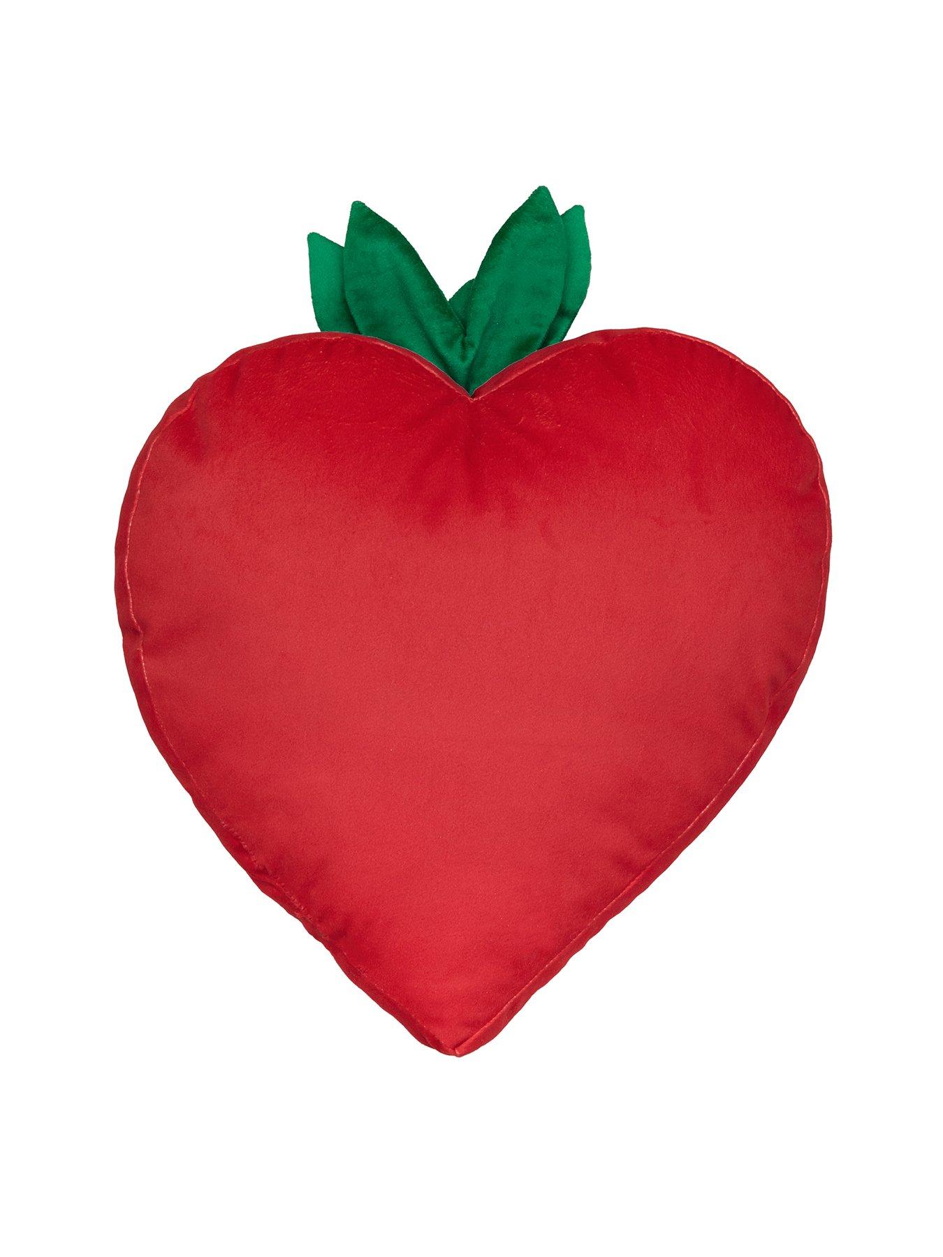  image of bedlam-strawberry-shaped-cushion-in-red-one-size