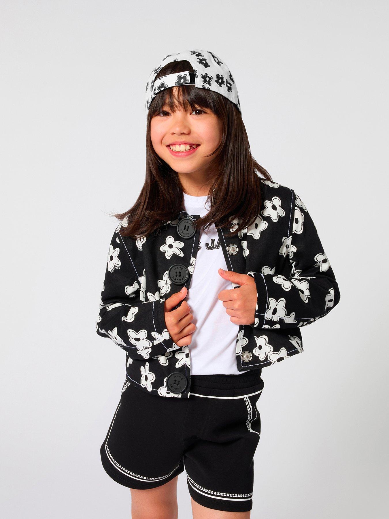  image of marc-jacobs-girls-daisy-denim-jacket-black