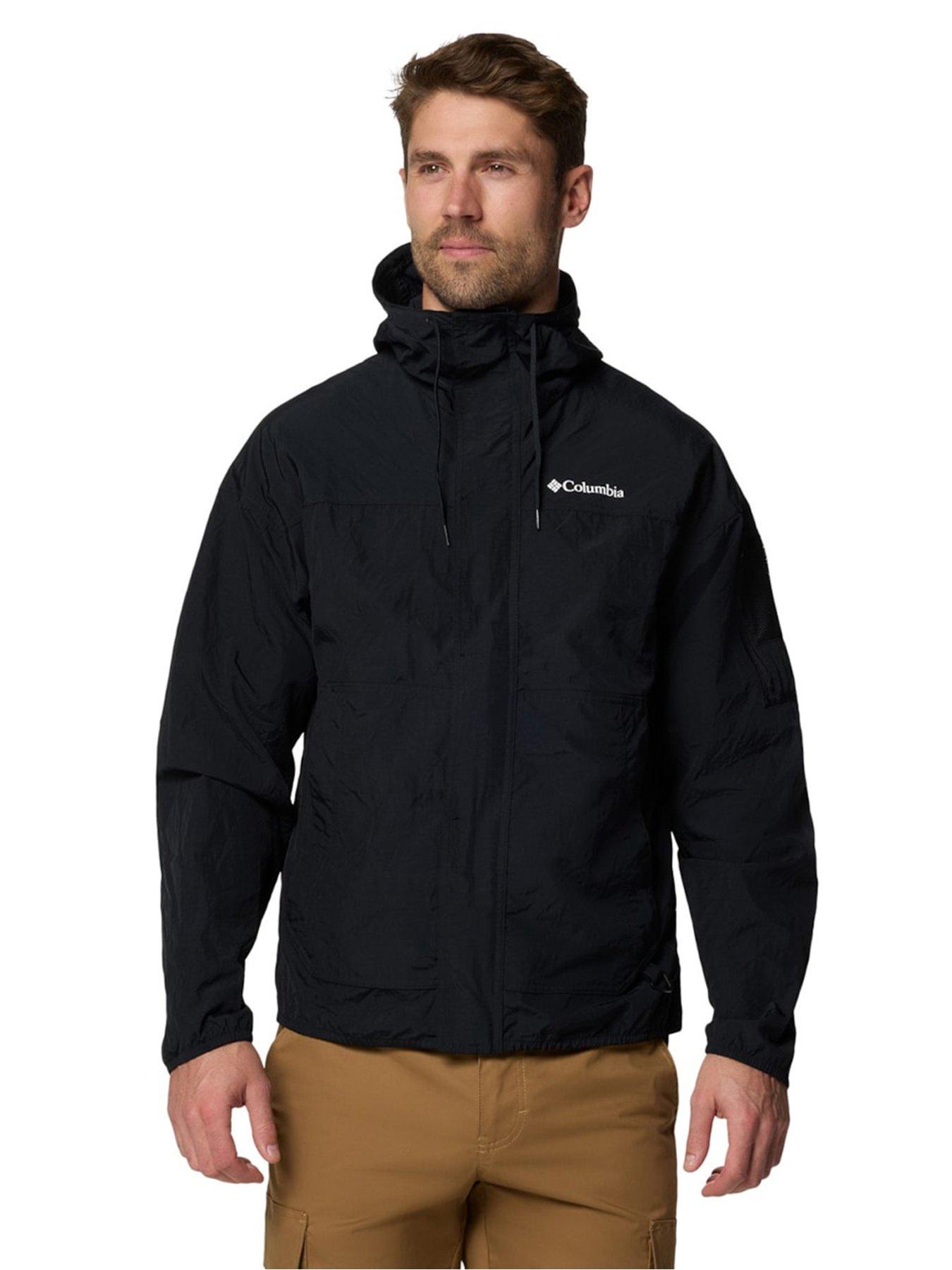  image of columbia-mens-challenger-full-zip-windbreaker-black