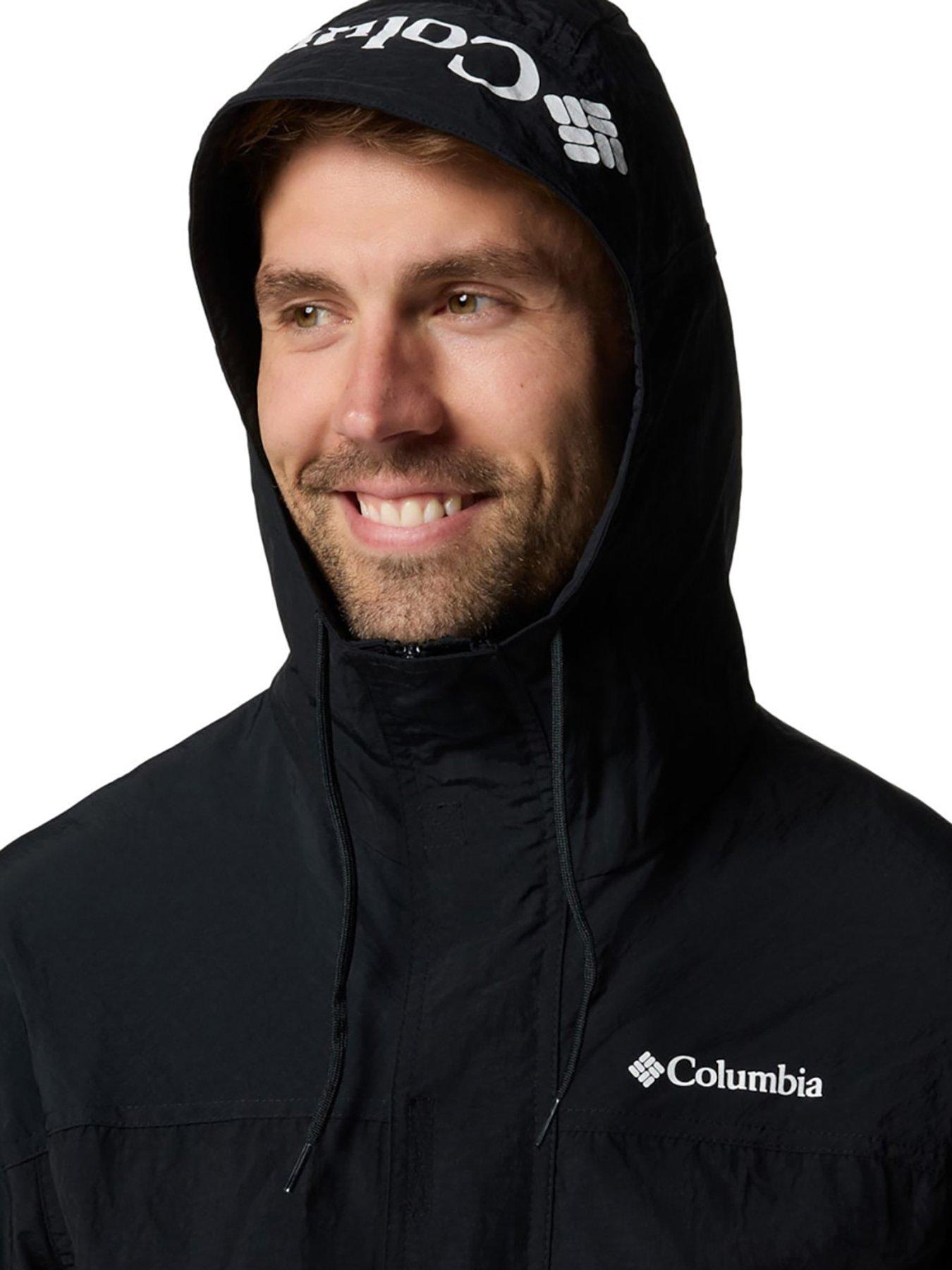  image of columbia-mens-challenger-full-zip-windbreaker-black