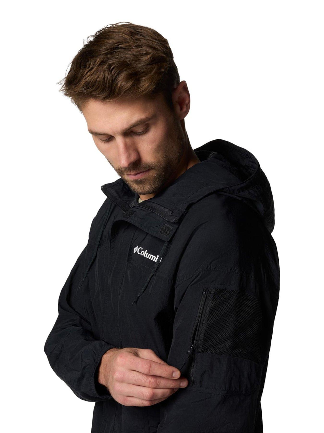  image of columbia-mens-challenger-full-zip-windbreaker-black