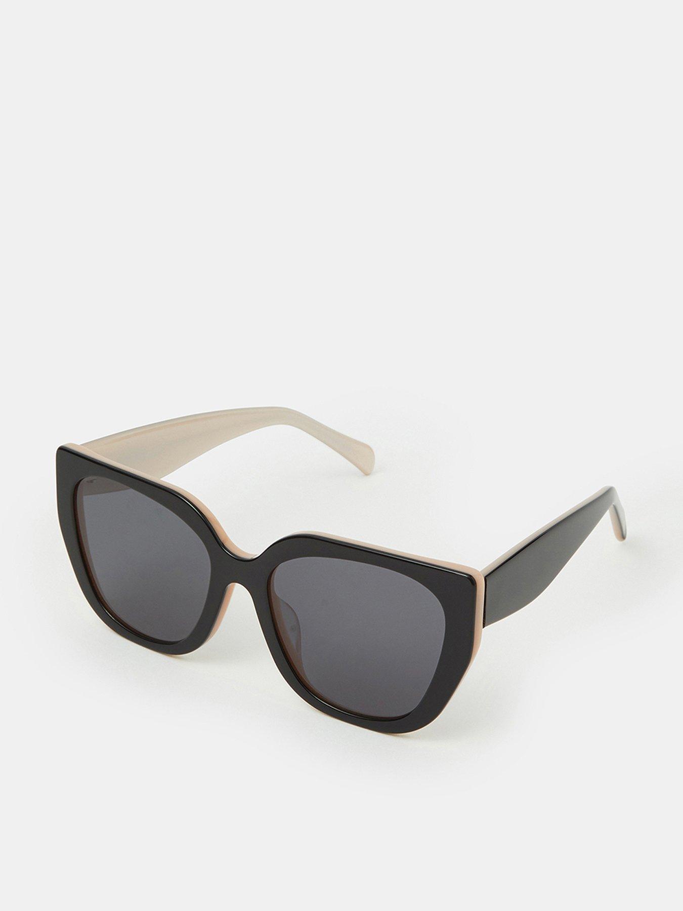 Image 1 of 4 of Accessorize Oversized Square Sunglasses - Black