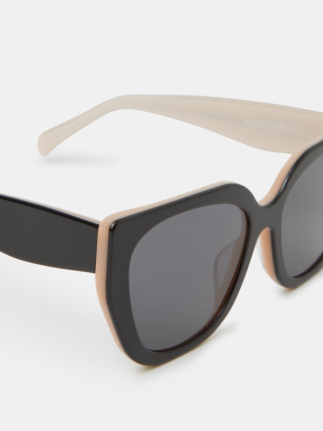 Image 3 of 4 of Accessorize Oversized Square Sunglasses - Black