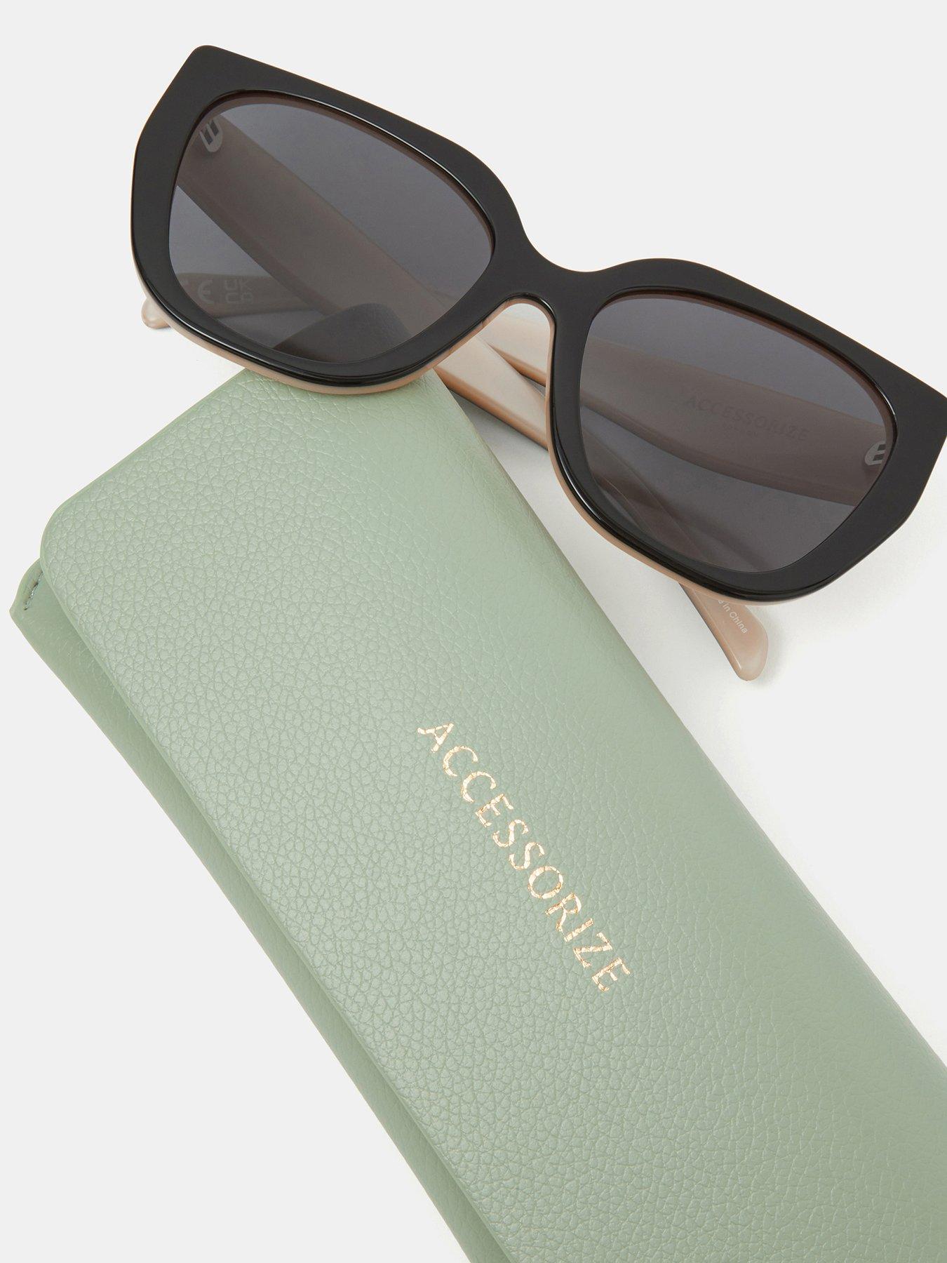 Image 4 of 4 of Accessorize Oversized Square Sunglasses - Black
